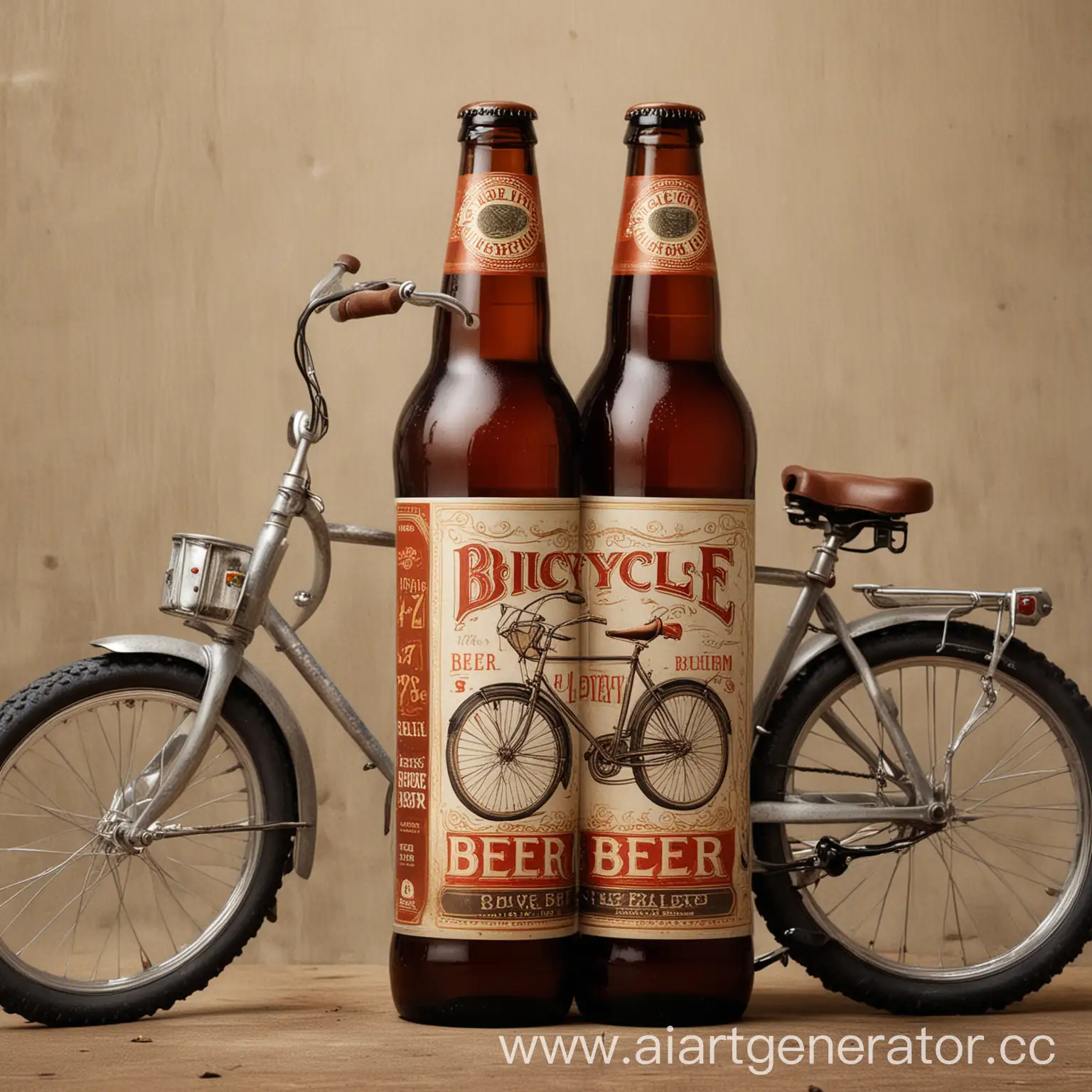 Bicycle-with-Beer-Bottles-Parked-by-Riverside