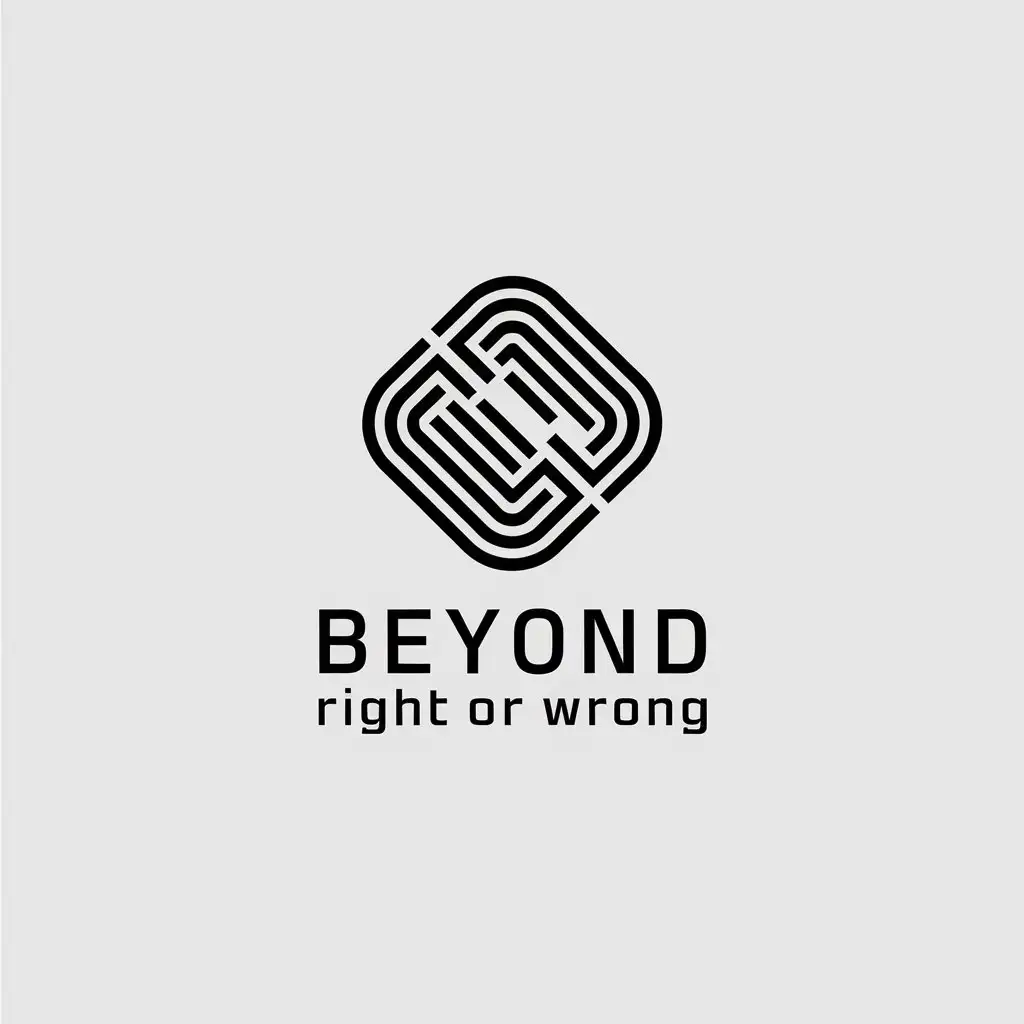 LOGO Design for Beyond Right or Wrong Complex Minimalistic Symbol for Finance Industry