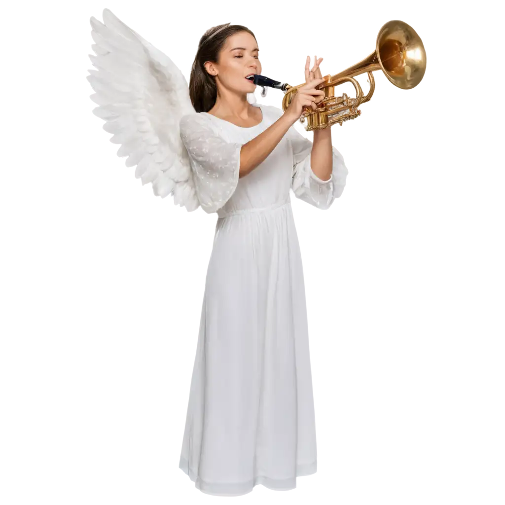 Stunning-PNG-Image-of-an-Angel-Singing-with-a-Trumpet-for-Your-Creative-Needs