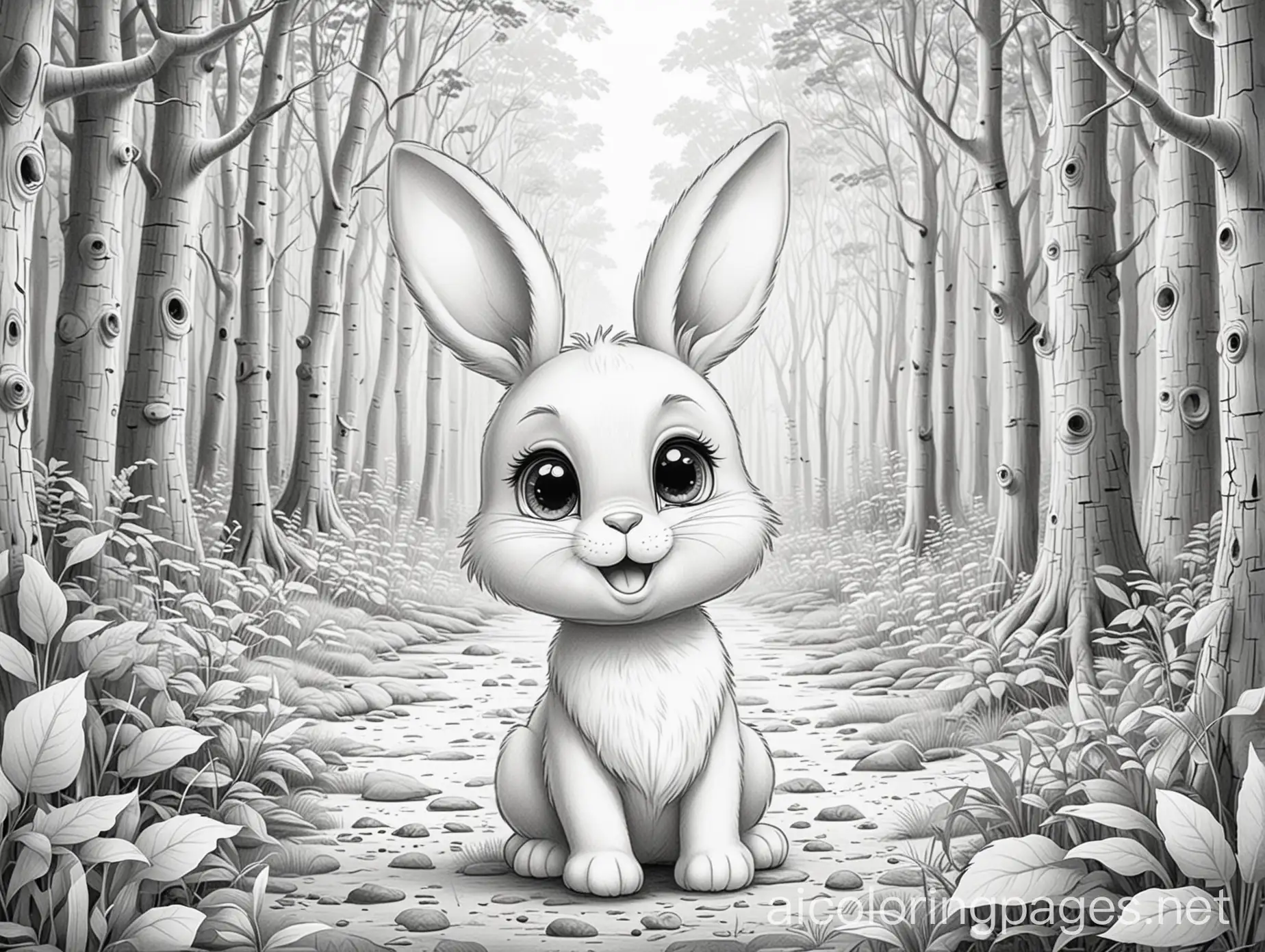 Happy-Rabbit-Coloring-Page-for-Kids