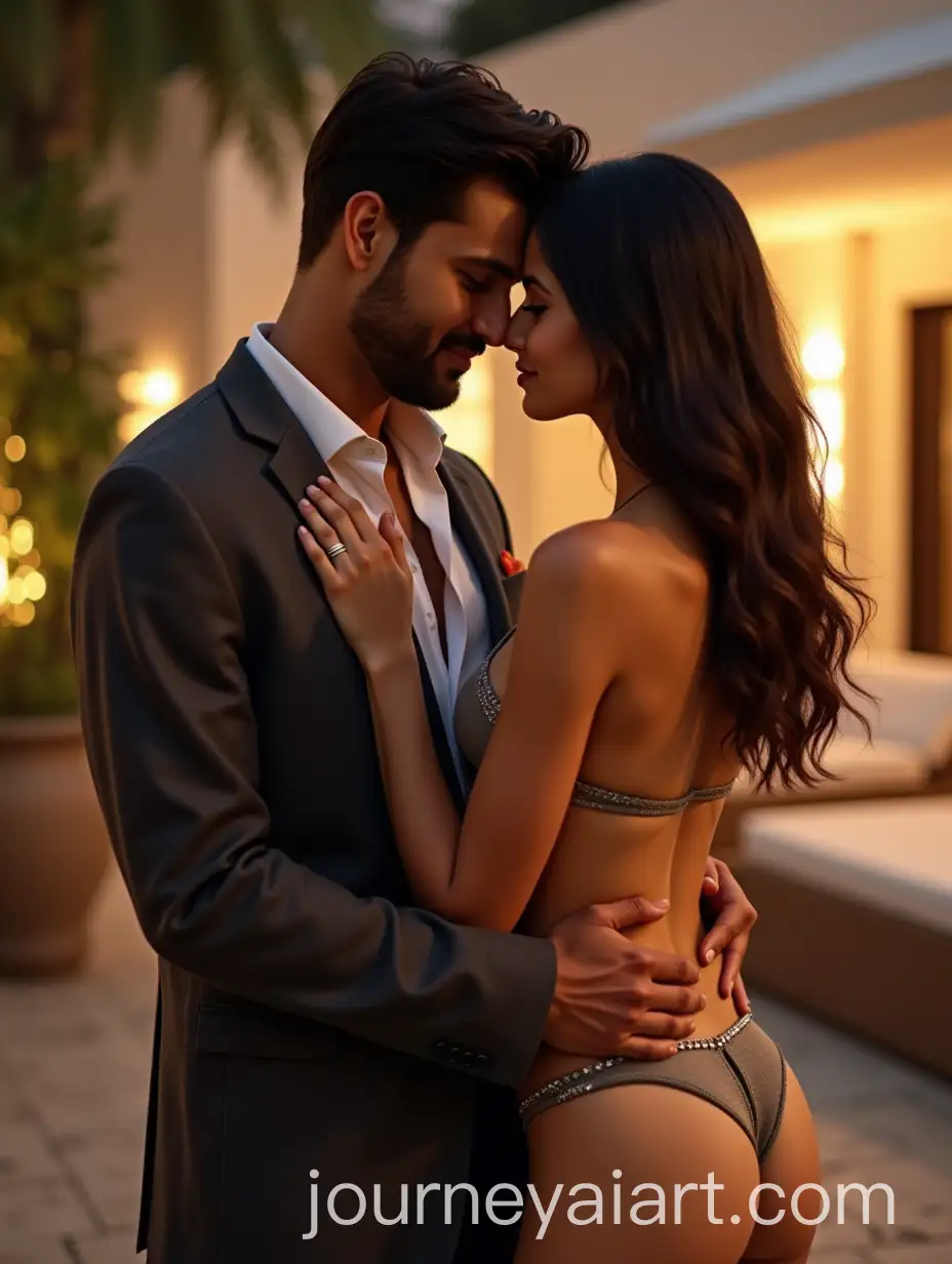 Romantic-Modern-Indian-Mature-Couple-Embracing-in-Stylish-Attire