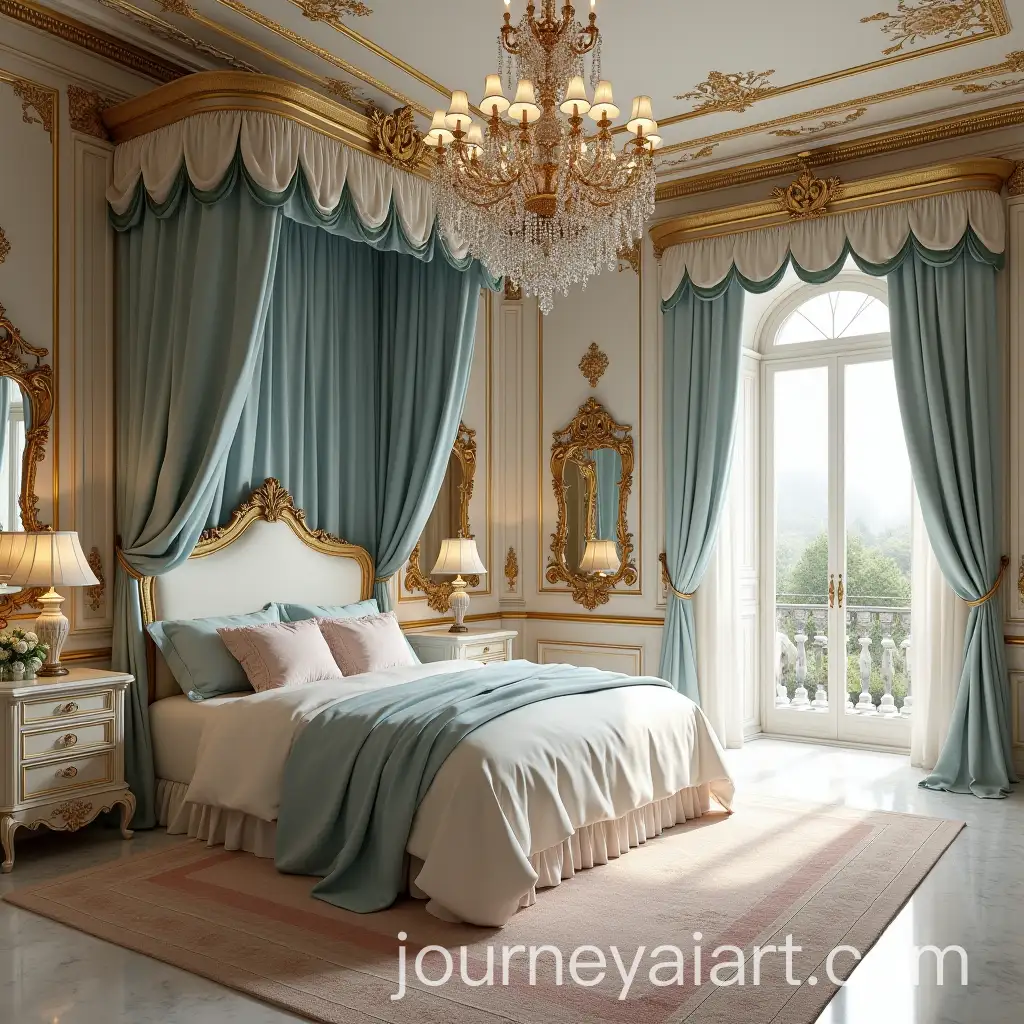 Luxurious-French-Rococo-Bedroom-with-Soft-Morning-Light-and-Antique-Decor