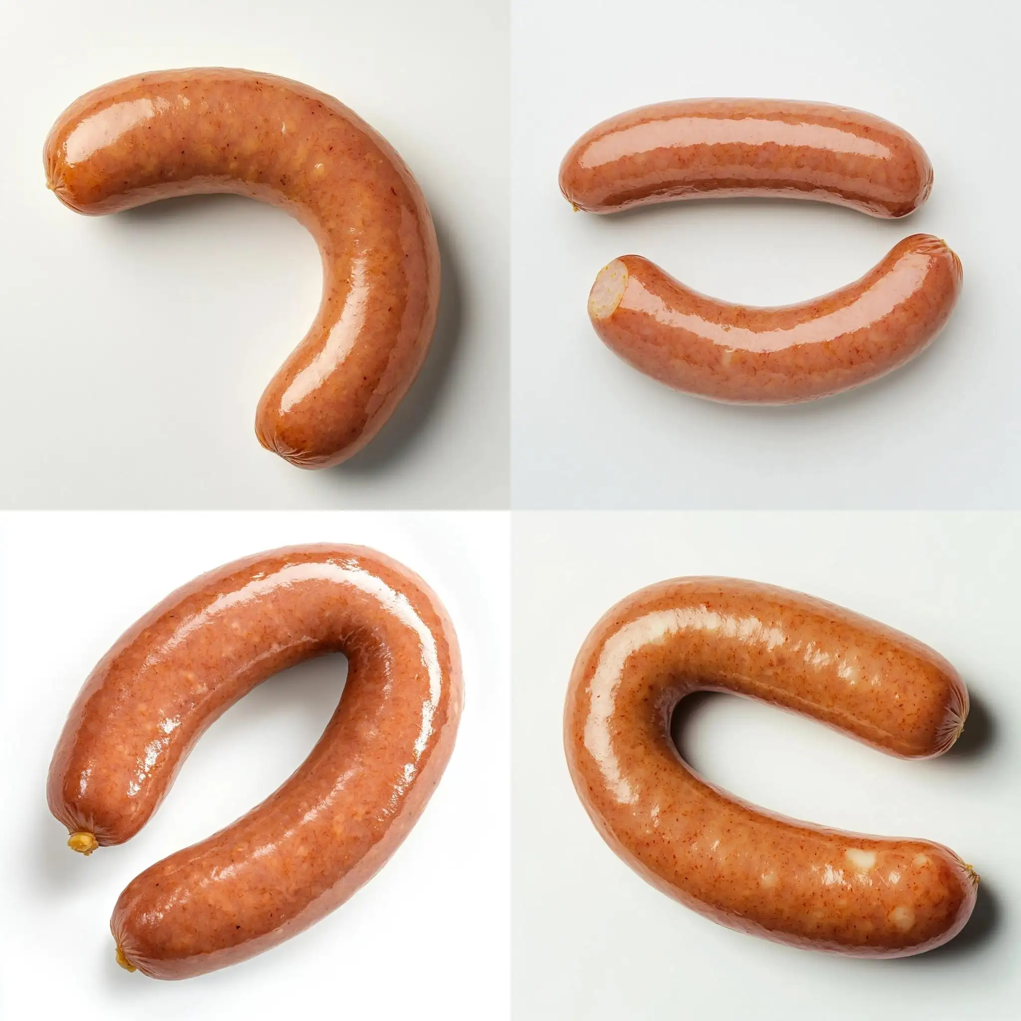 Top-View-Advertising-Photo-of-Boiled-Sausage-on-White-Background