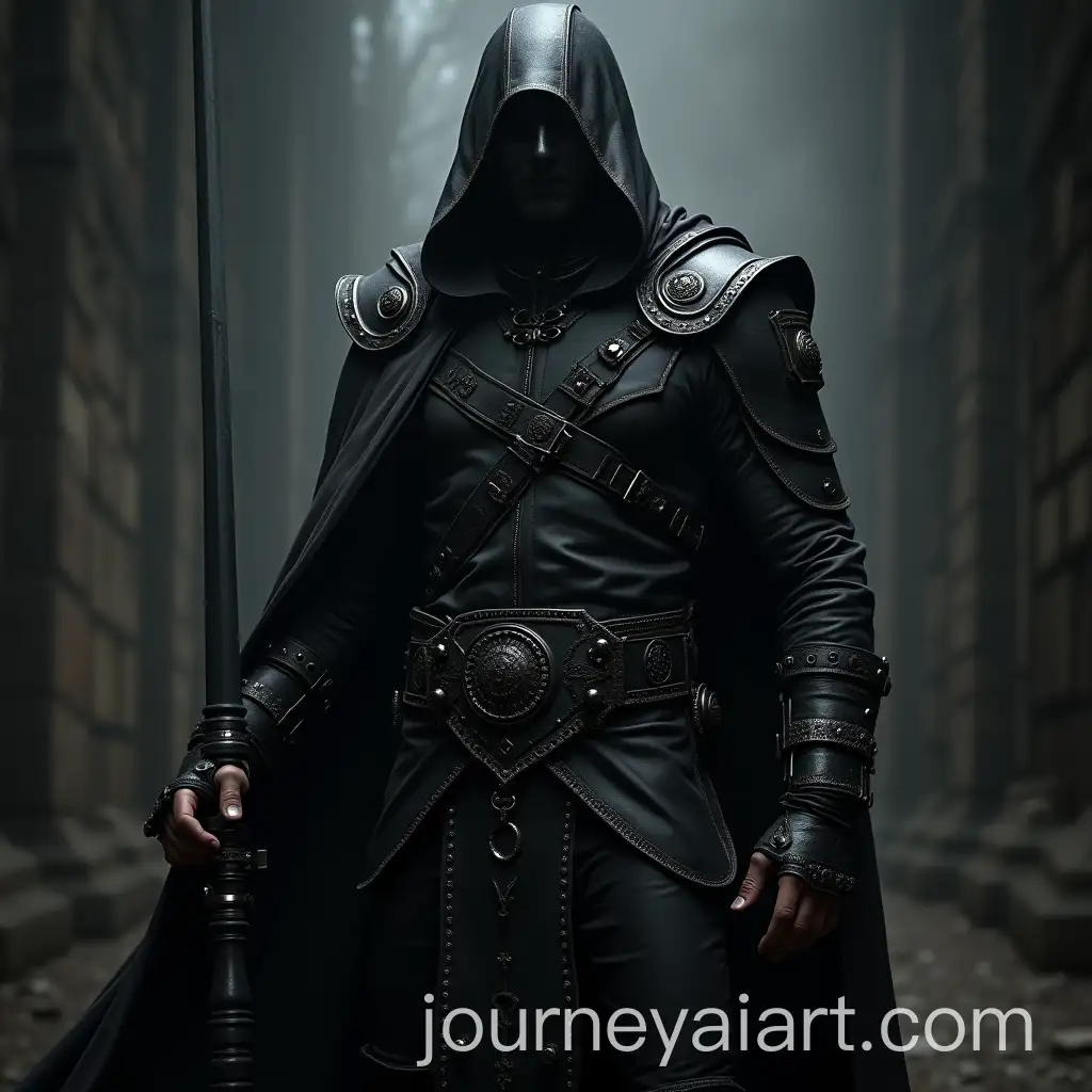 Heavy-Metal-God-in-Black-Leather-with-Lightning-Effects