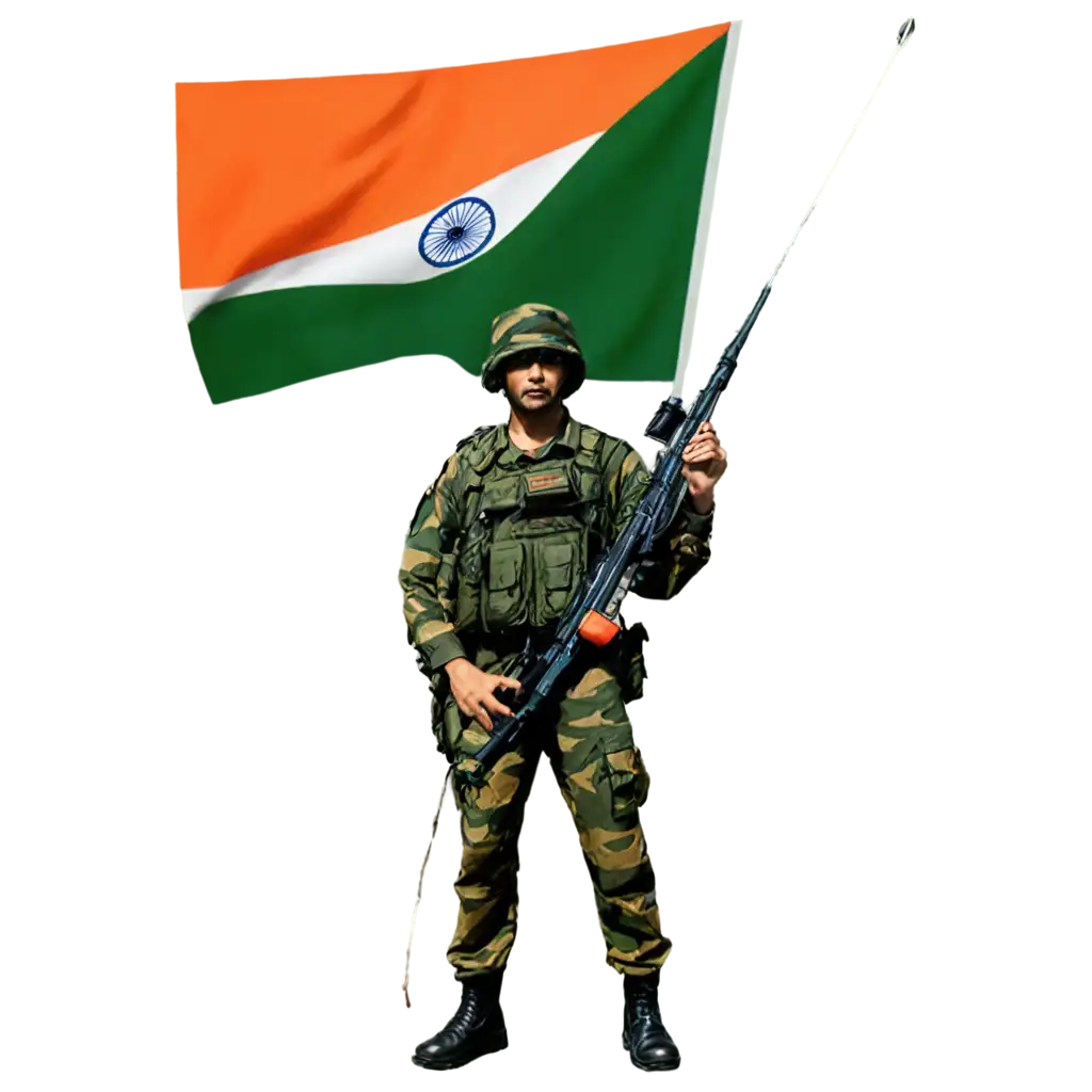 Indian-Army-with-India-Flag-and-Guns-PNG-Image-HighQuality-Graphic-for-Use-in-Diverse-Contexts