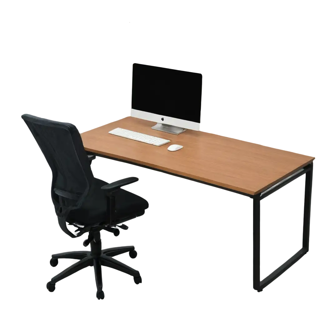 Office-Desk-with-One-Computer-PNG-Image-Perfect-for-Professional-and-WorkRelated-Visuals