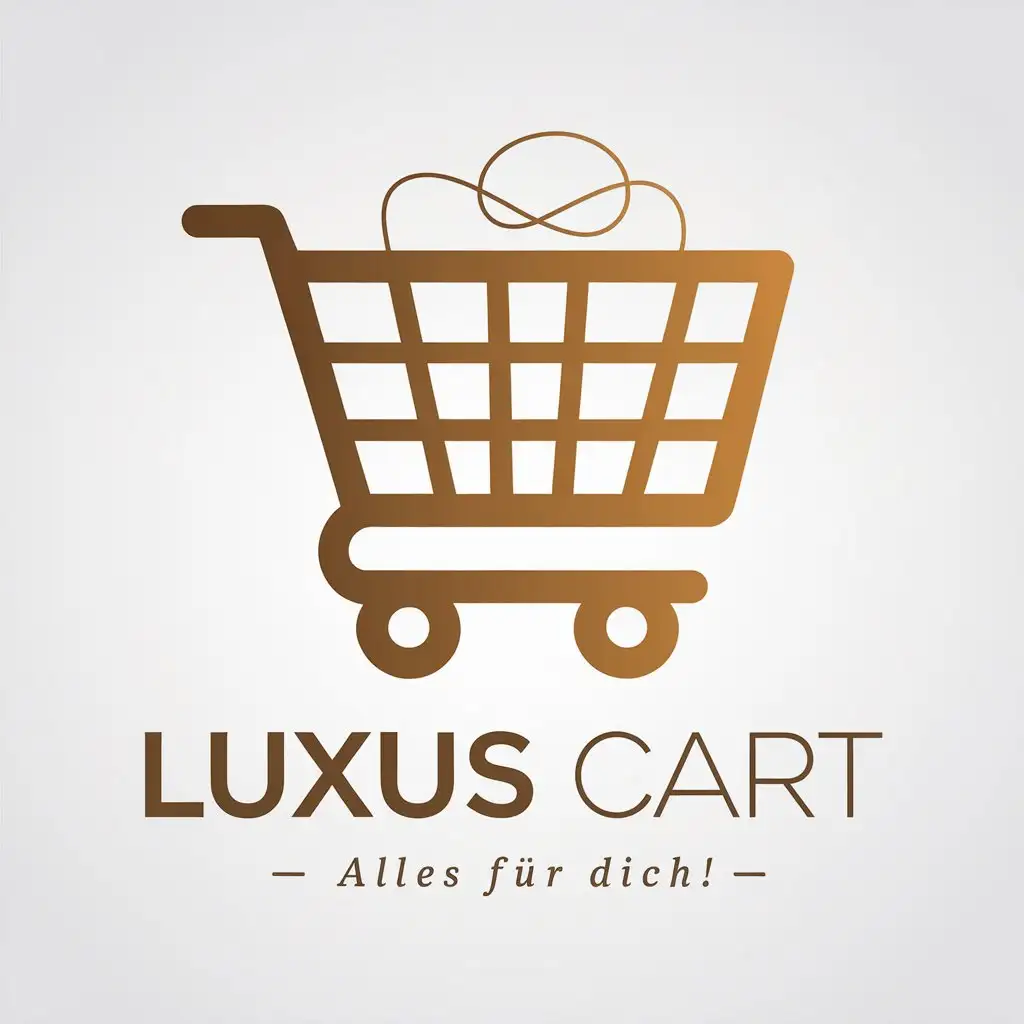 LOGO Design for Luxus Cart Modern Shopping Cart Symbol with ALL FOR YOU Slogan