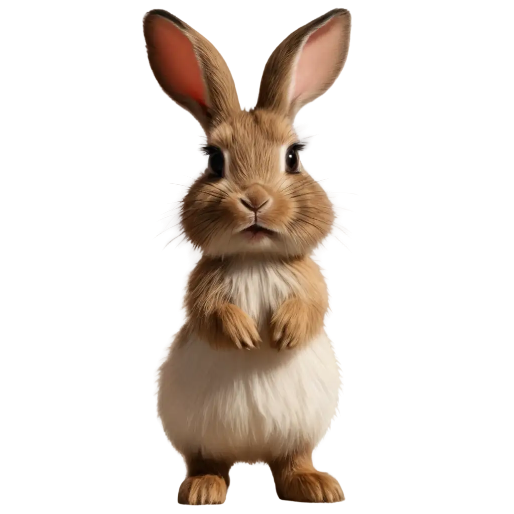 Realistic-Cartoon-Rabbit-PNG-Capturing-Playful-Realism-in-Digital-Art