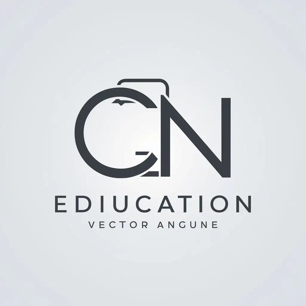 LOGO Design for CN Minimalistic Vector with Computer Symbol for Education Industry