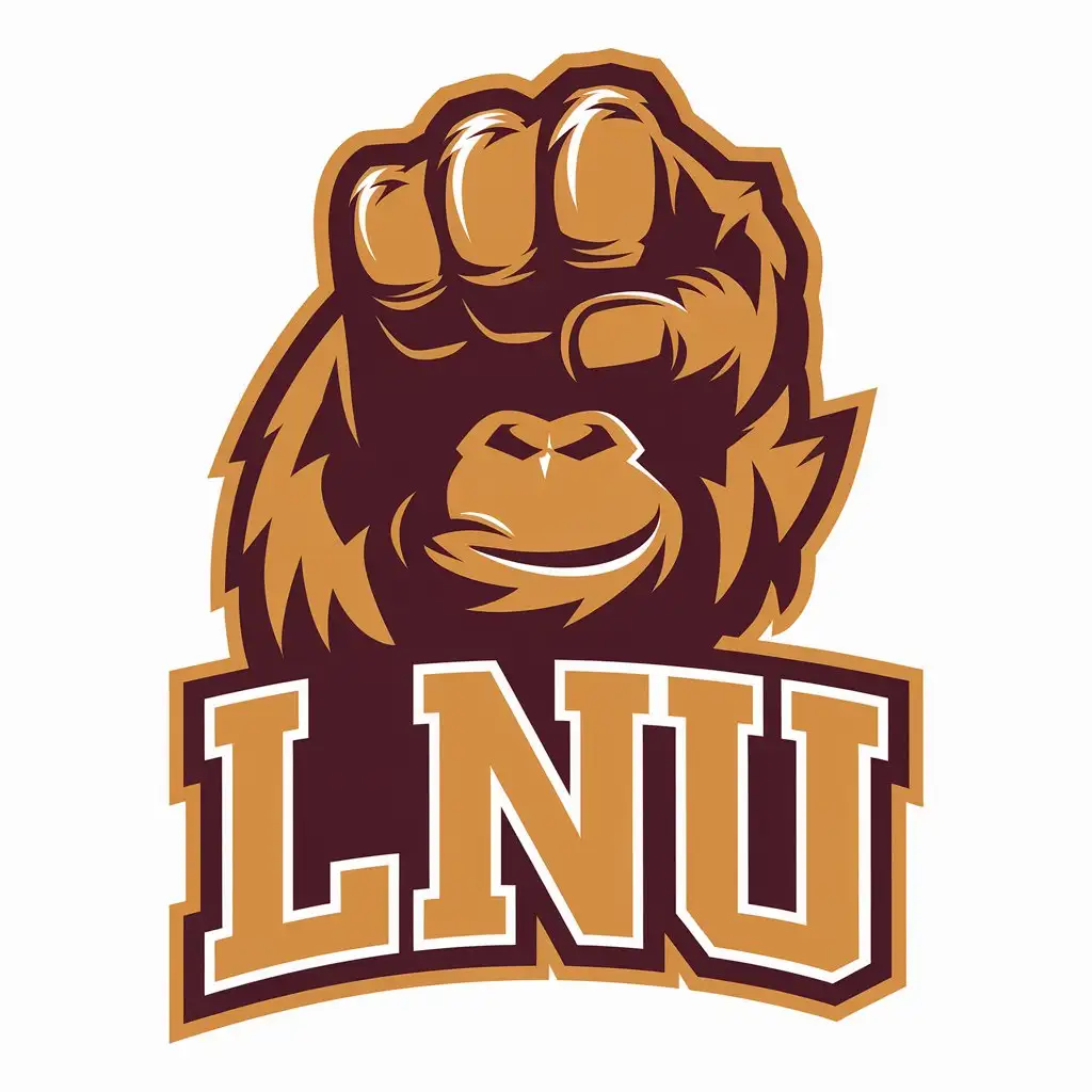 LOGO-Design-for-LNU-Orangutans-Fist-Symbol-in-Basketball-Industry