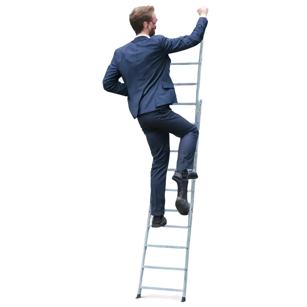 Man-Climbing-a-Ladder-PNG-Image-HighQuality-Digital-Art-for-Versatile-Use