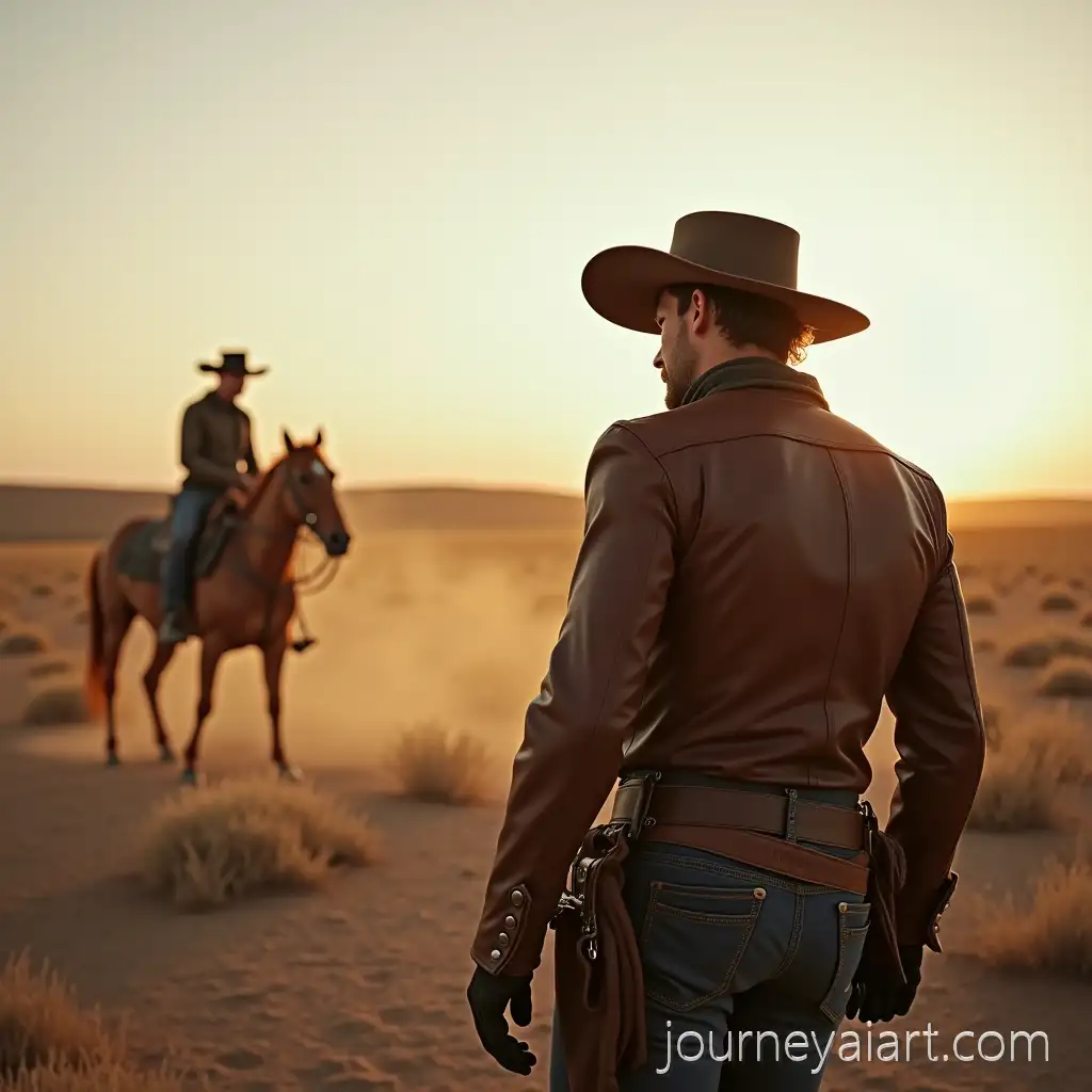 Cowboy-shot-by-gunmanCowboy-Ambushed-by-Sneaky-Gunman-in-Wide-Panorama
