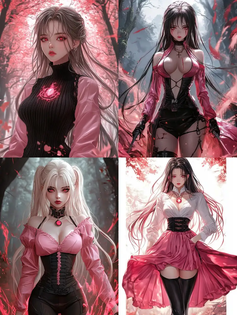 Beautiful-Female-Anime-Character-in-Pink-Clothing