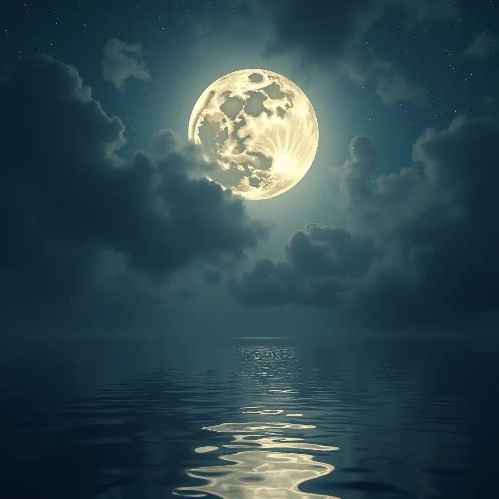 Do not think. Do not lose yourself in your thoughts. Your thoughts are a veil over the face of the moon. This moon is your heart, and it is your thoughts that keep it covered. So let them go. Just let them fall into the water.