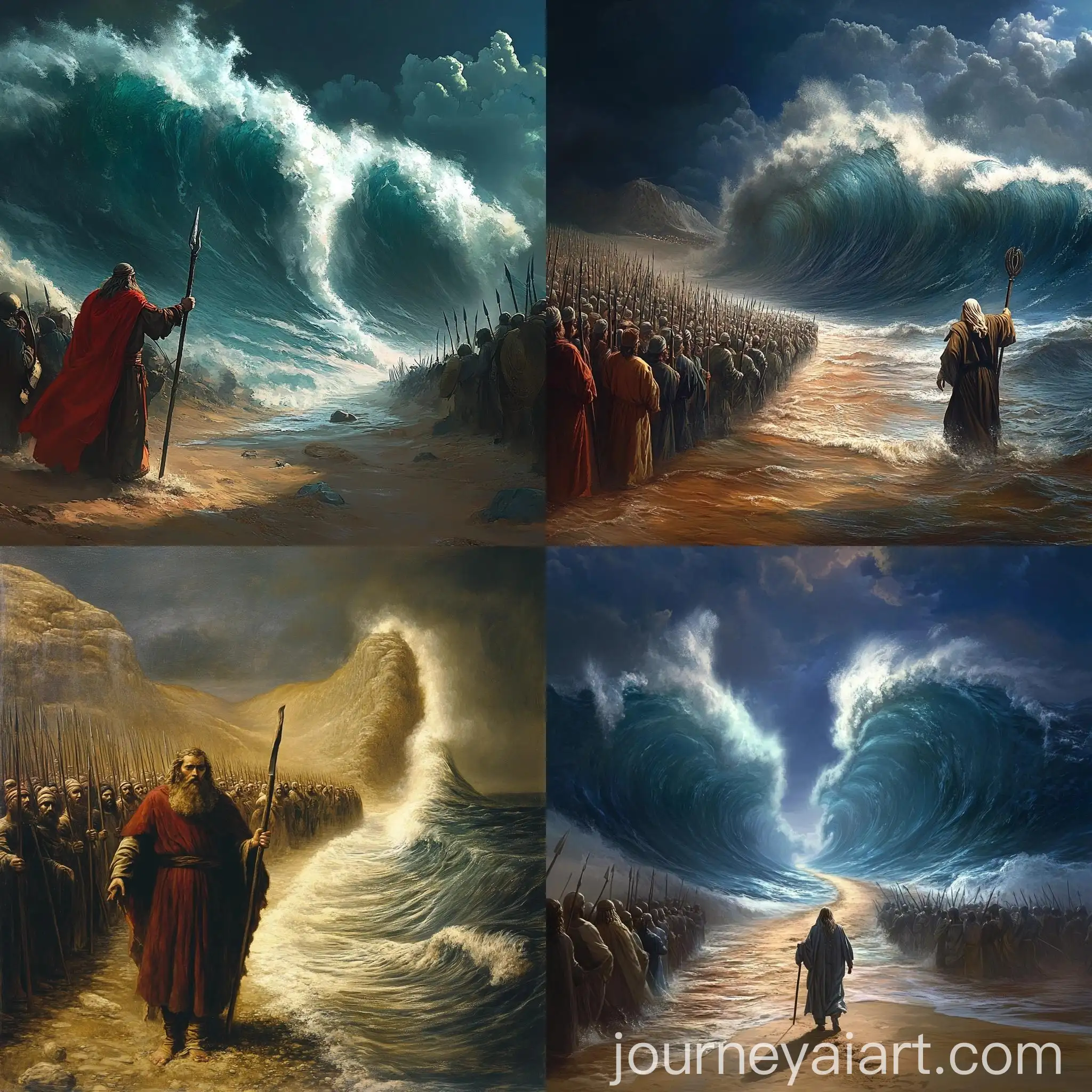 Moses-and-His-Army-Parting-the-Sea-with-Dynamic-Waves