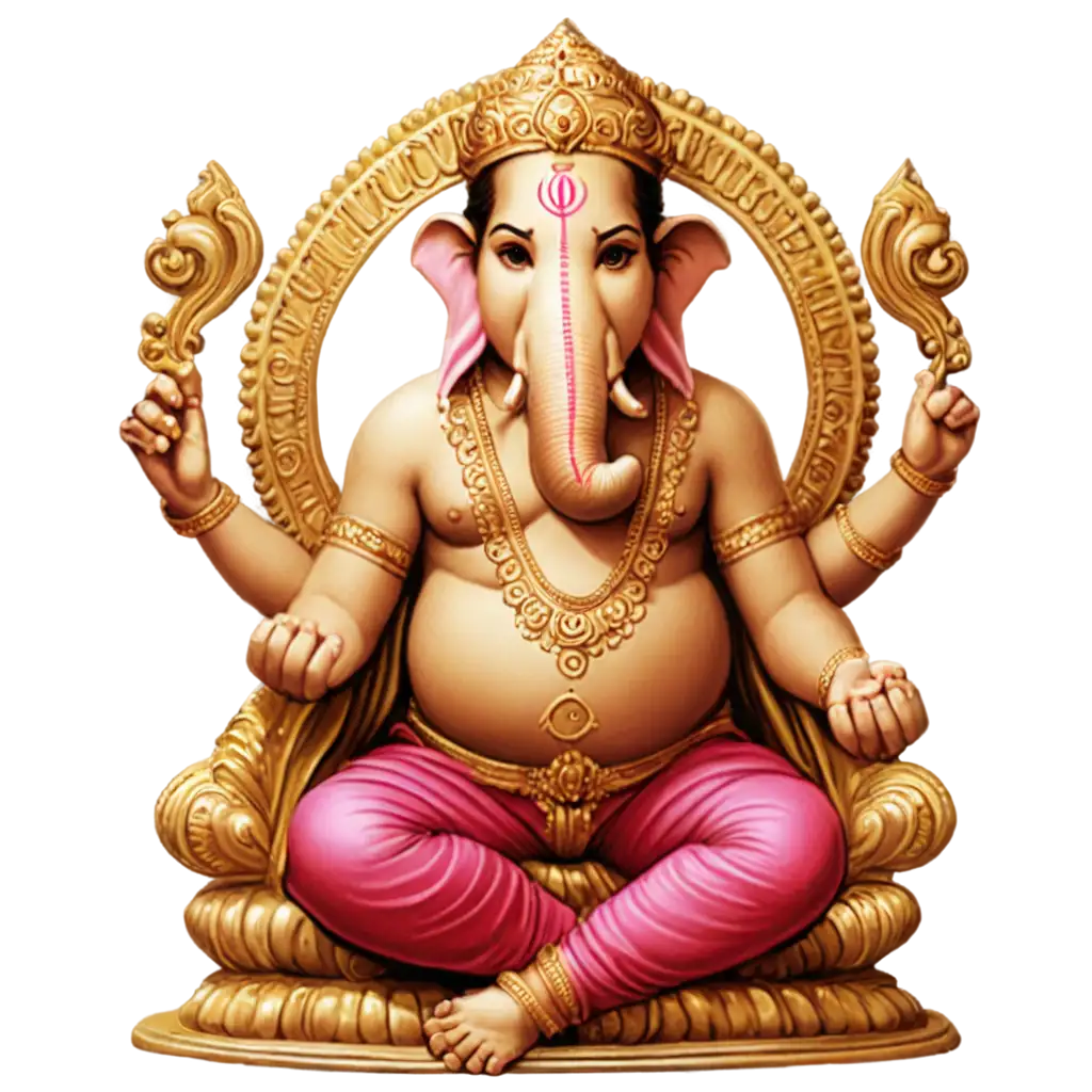 PNG-Image-of-Ganesha-Chaturthi-Celebrating-the-Divine-Essence-with-Clarity