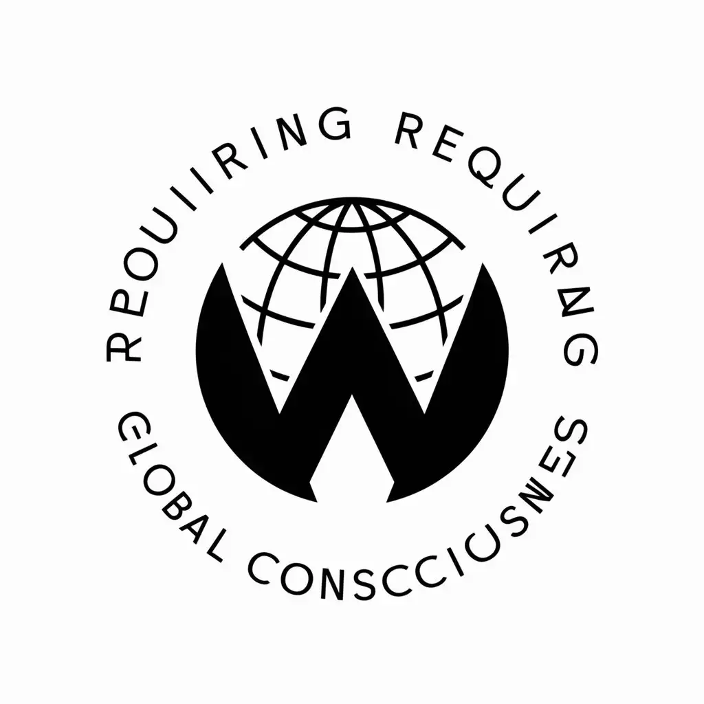 a vector logo design,with the text "w", main symbol:w   displaying   requiring global consciousness， circular,Minimalistic,be used in study tour industry,clear background