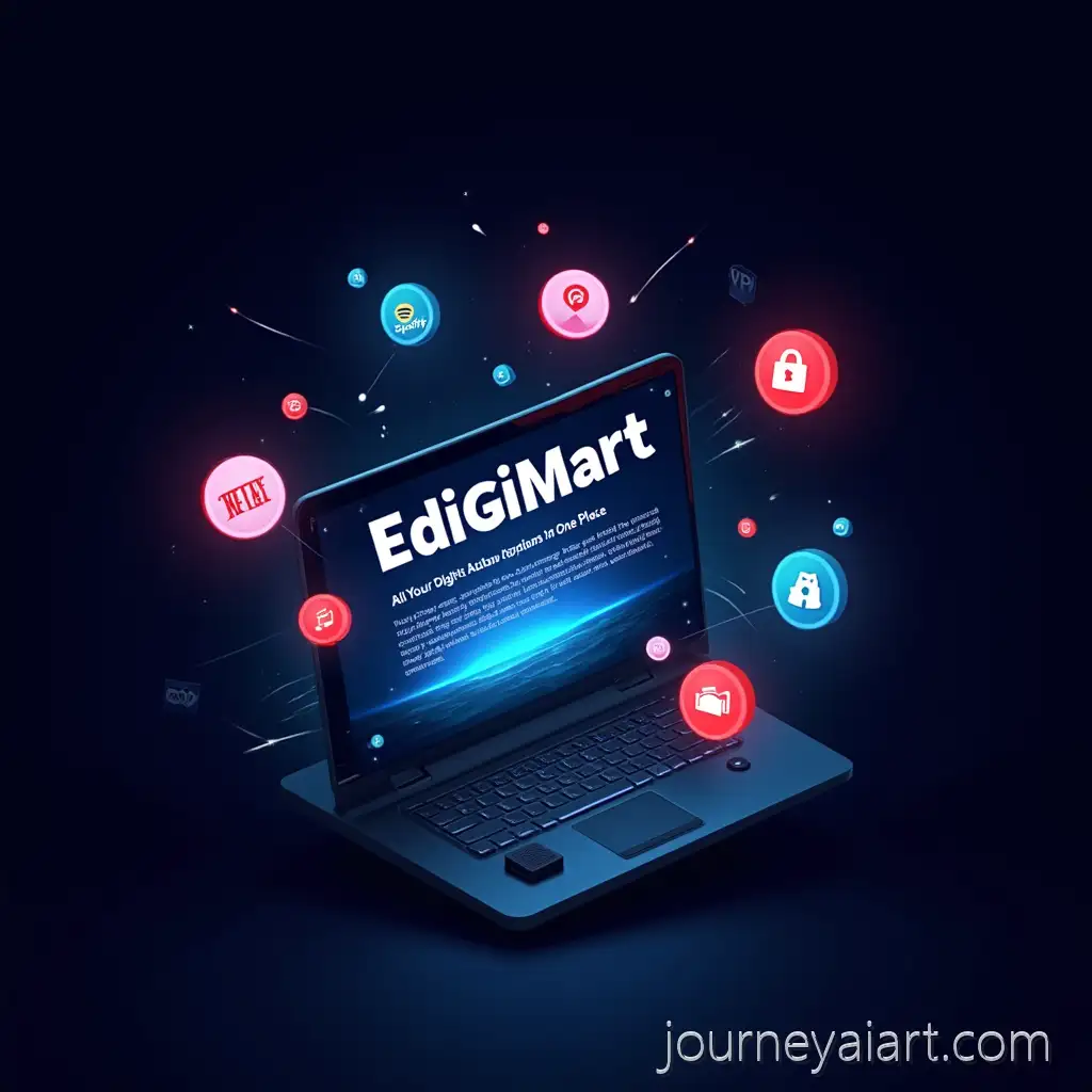 Futuristic-Digital-Store-Facebook-Cover-for-EdiGiMart-with-Subscription-Icons