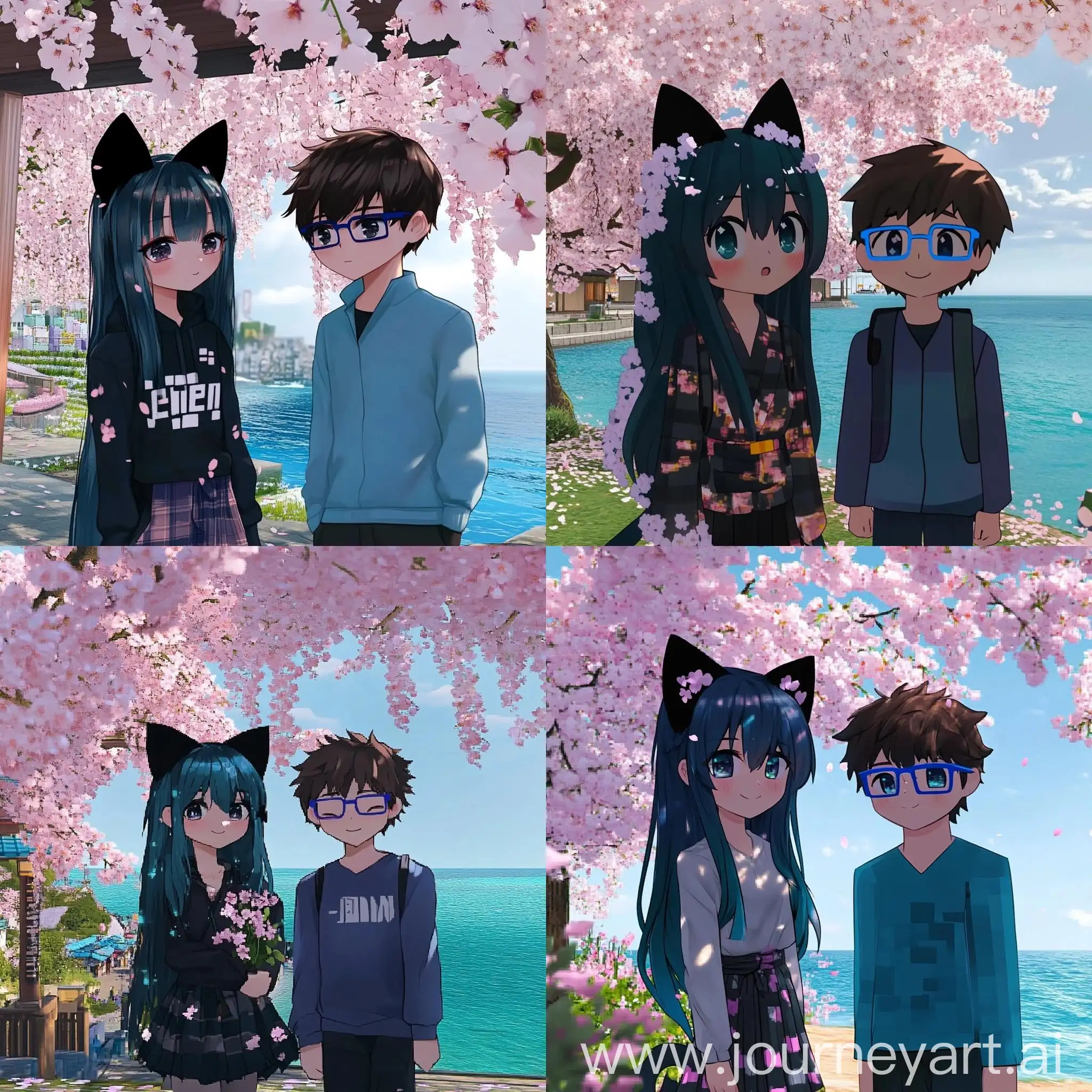 Anime-Girl-and-Boy-with-Cherry-Blossoms-and-Sea-Background