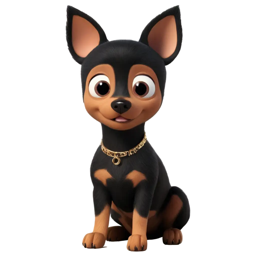 Pixar-Black-Mini-Pinscher-PNG-Image-Create-Stunning-Art-with-Precision