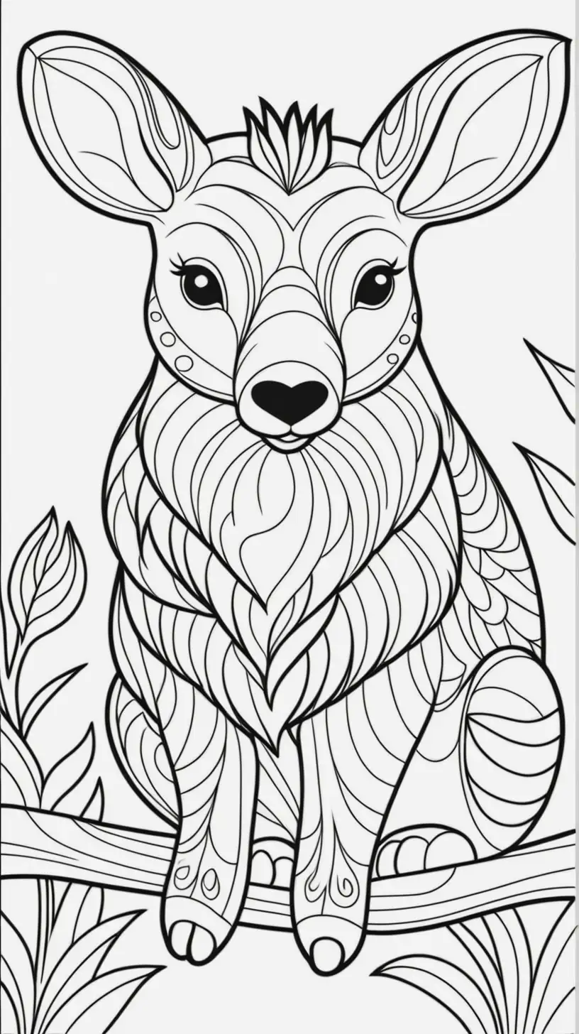 Colorful Simple Animal Coloring Book for Etsy