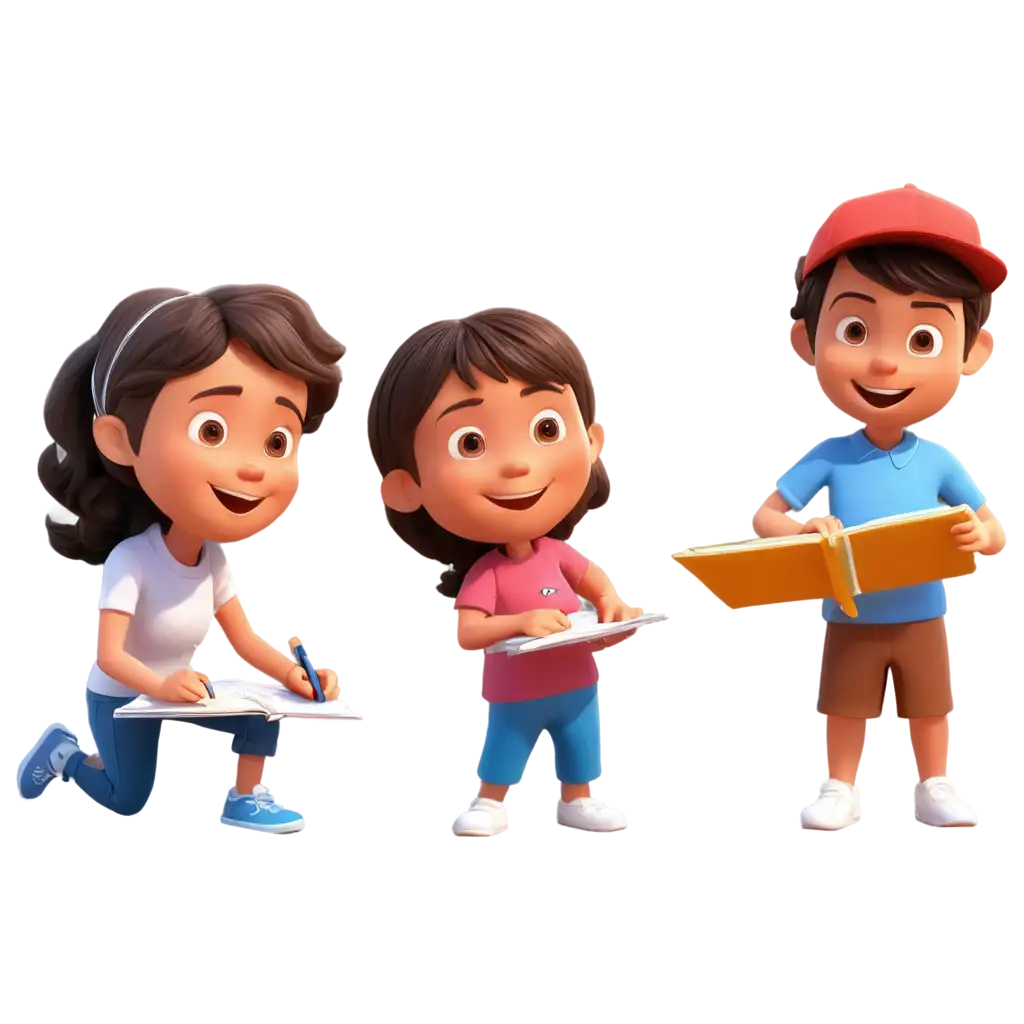Children-Learning-Writing-Cartoon-PNG-Fun-EducationalPNG-Image-Usage-Scenarios-Visuals-in-HighQuality-PNG-Format