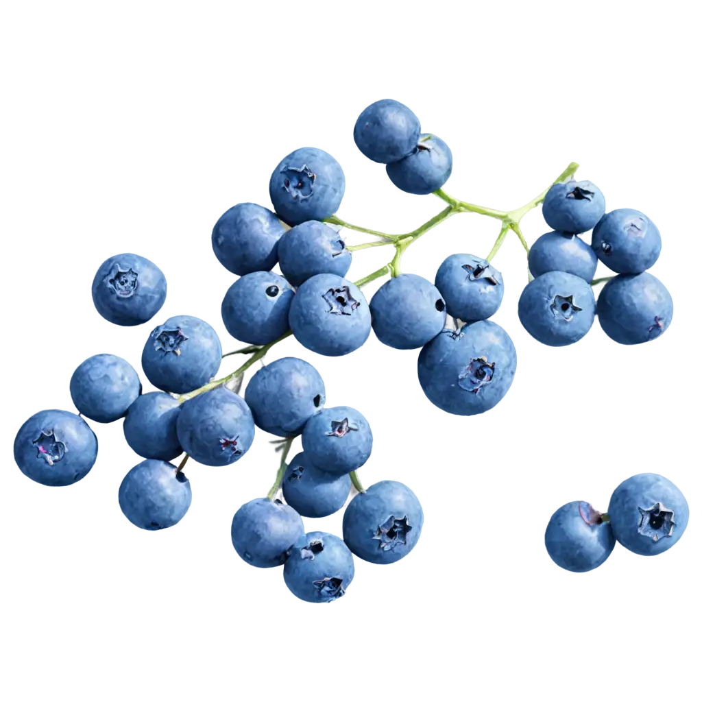 HighQuality-PNG-Image-of-Fresh-Blueberries-for-Versatile-Use