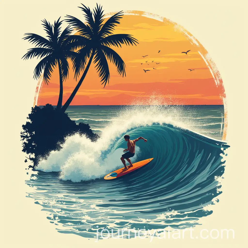 Australian-Surfing-Vibe-TShirt-Design-with-Ocean-Wave-and-Beach-Scene