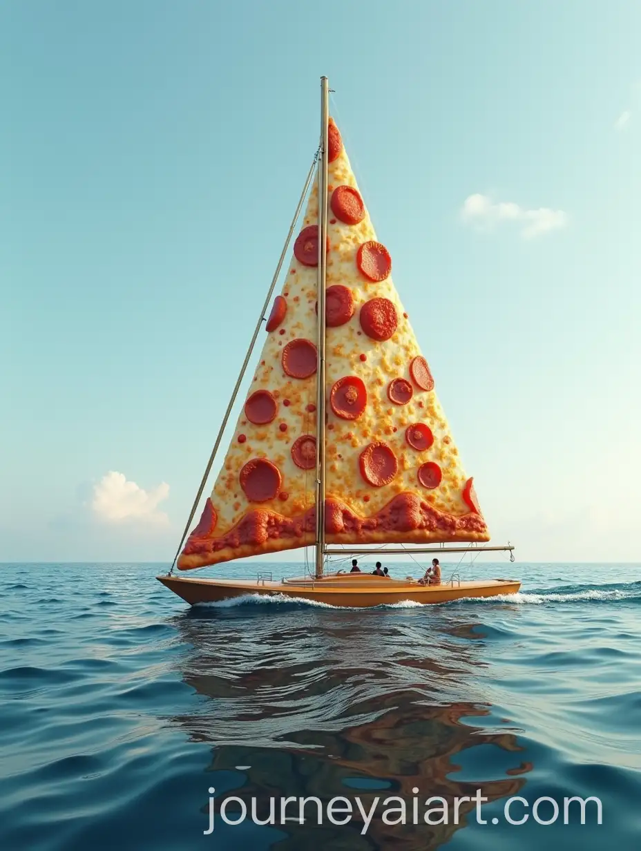 Sailing-Boat-with-Pizza-Slice-Sail-Cutting-Through-the-Ocean