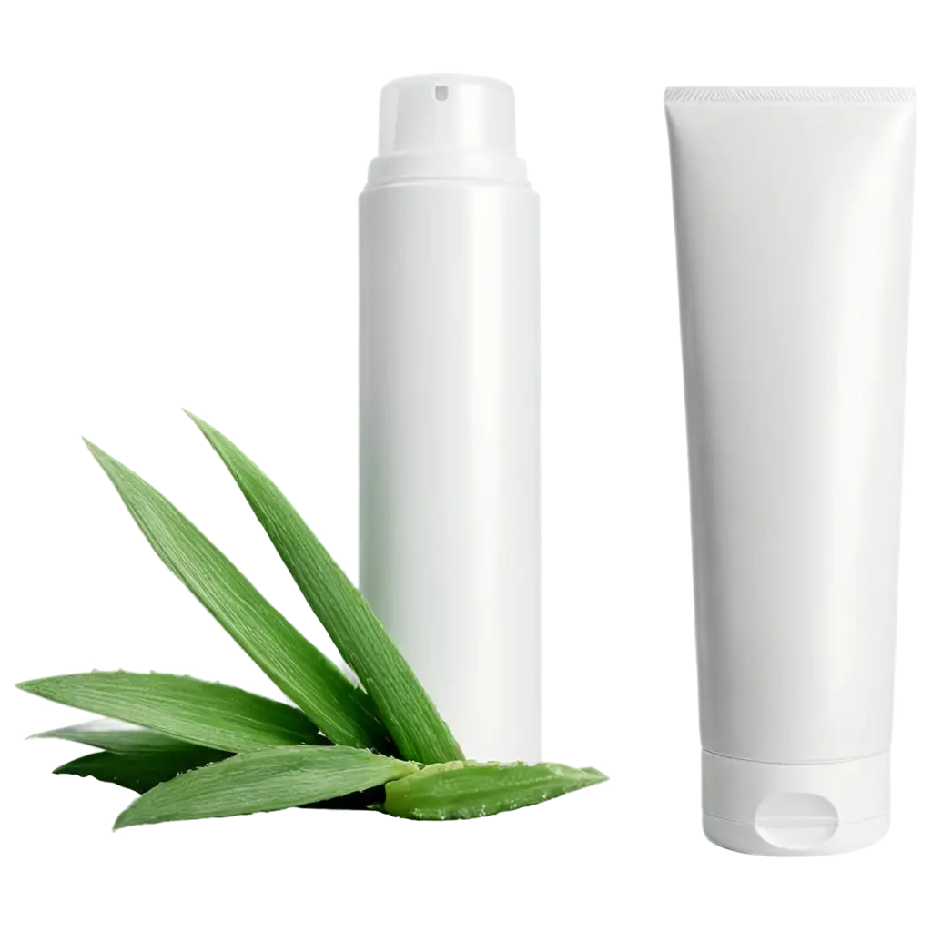 White-Tall-Can-of-Cosmetics-PNG-with-AloePNG-Image-SEO-Analysis-Leaf-for-Face-Care-HighQuality-Image
