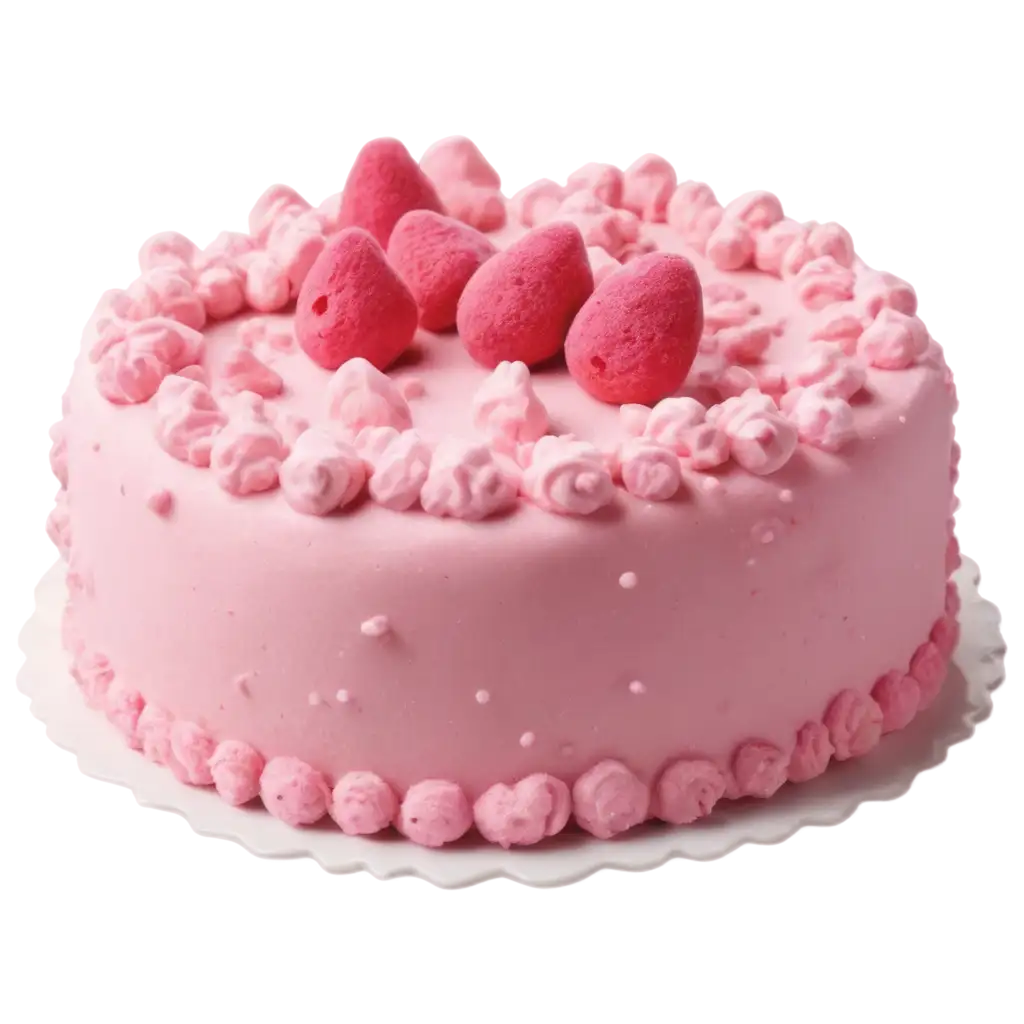 Pink-Cake-PNG-Image-HighQuality-Transparent-Cake-Illustration-for-Creative-Projects