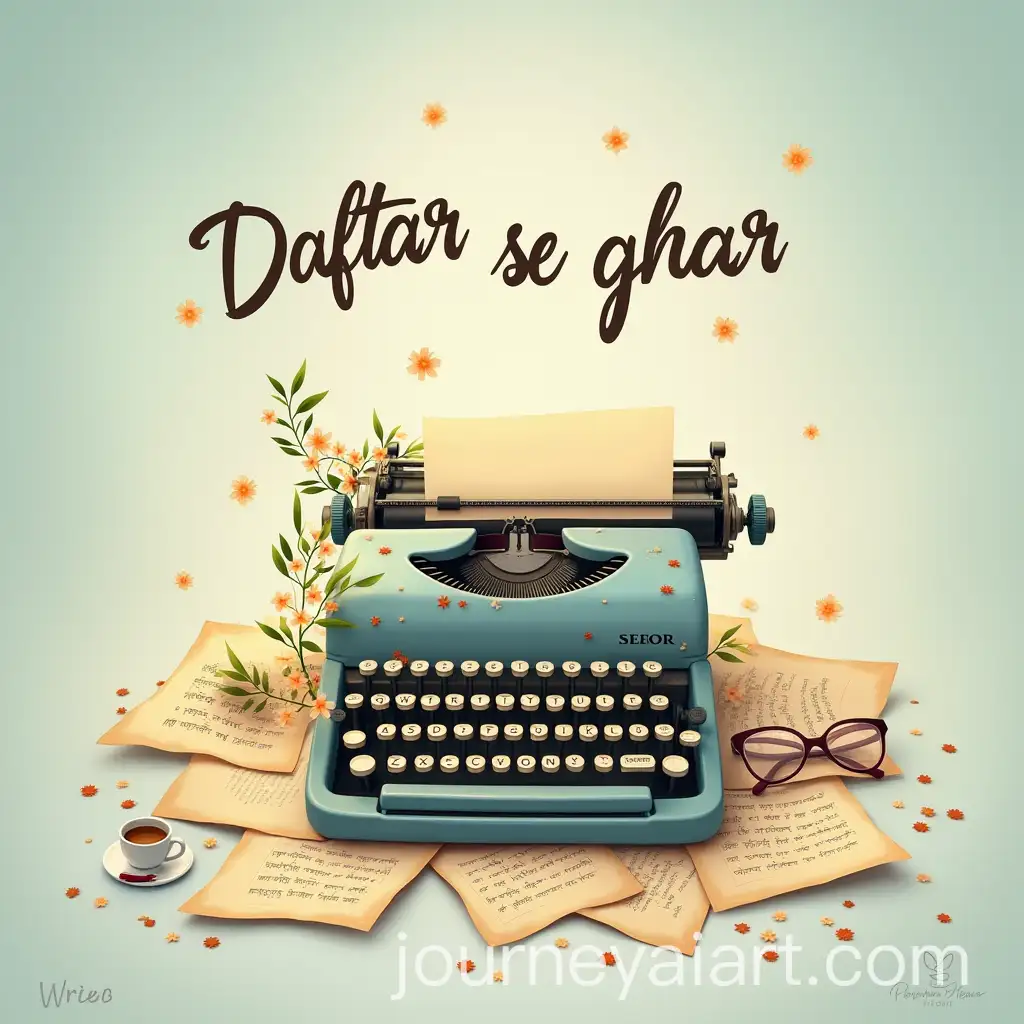 Vintage-Typewriter-Surrounded-by-Creativity-and-Nostalgia