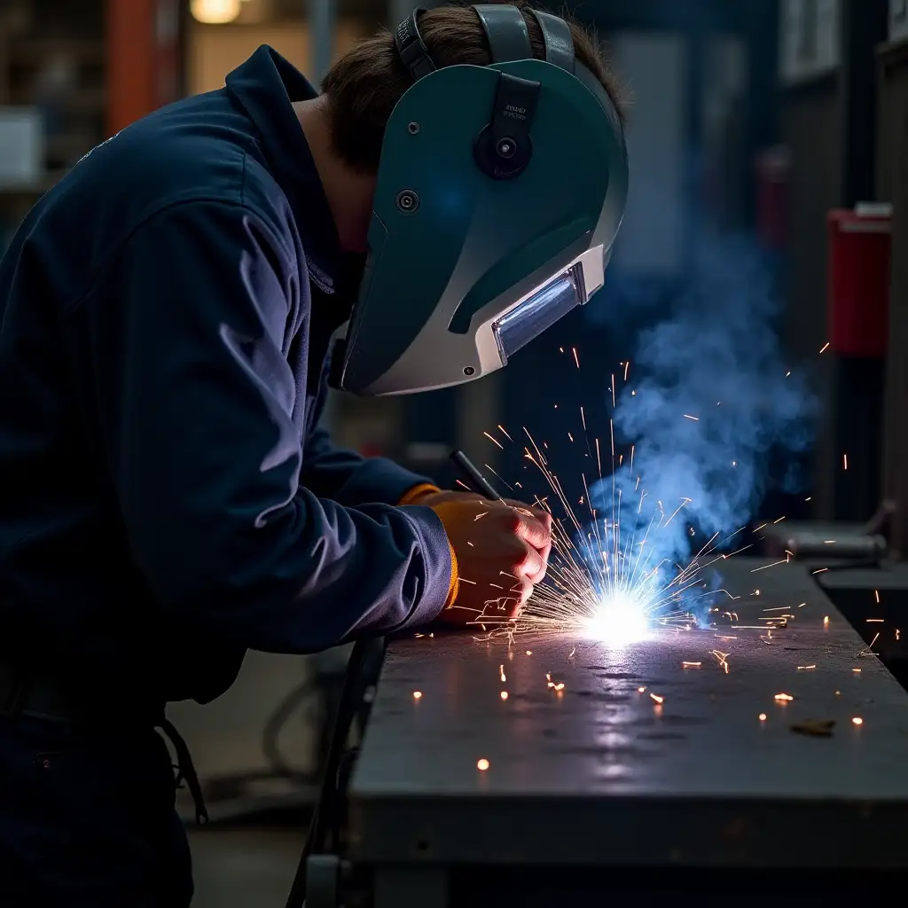 Technician welding