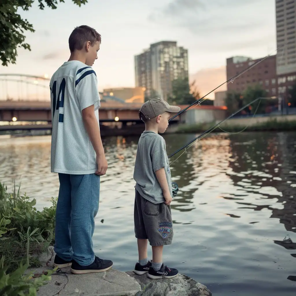 Two-Boys-Fishing-in-Newark-New-Jersey