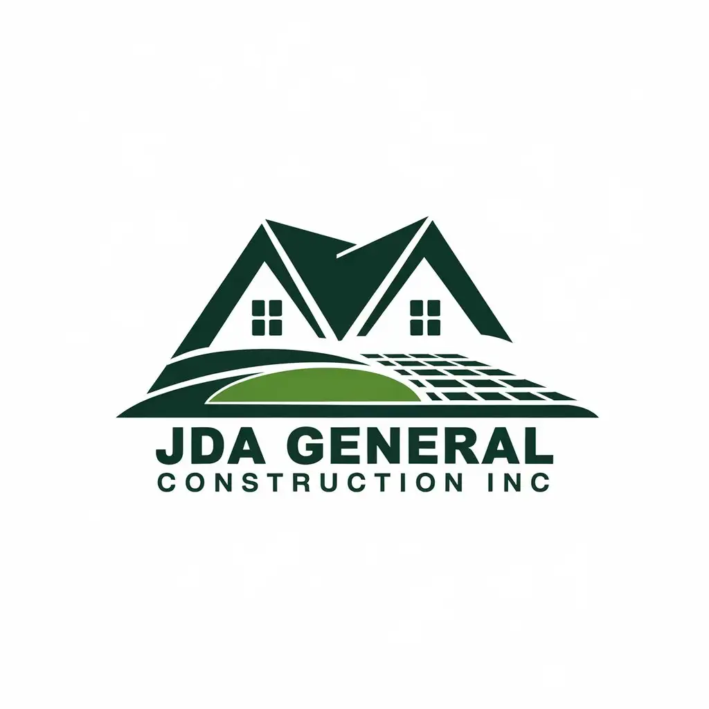 LOGO Design for JDA General Construction Inc House Landscaping Pavers with Moderate Style for Construction Industry