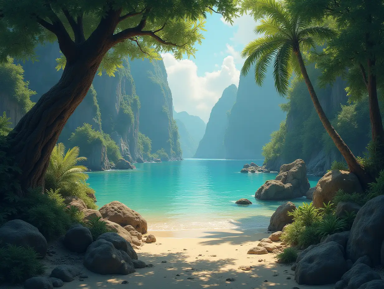 Create for me an image of paradise