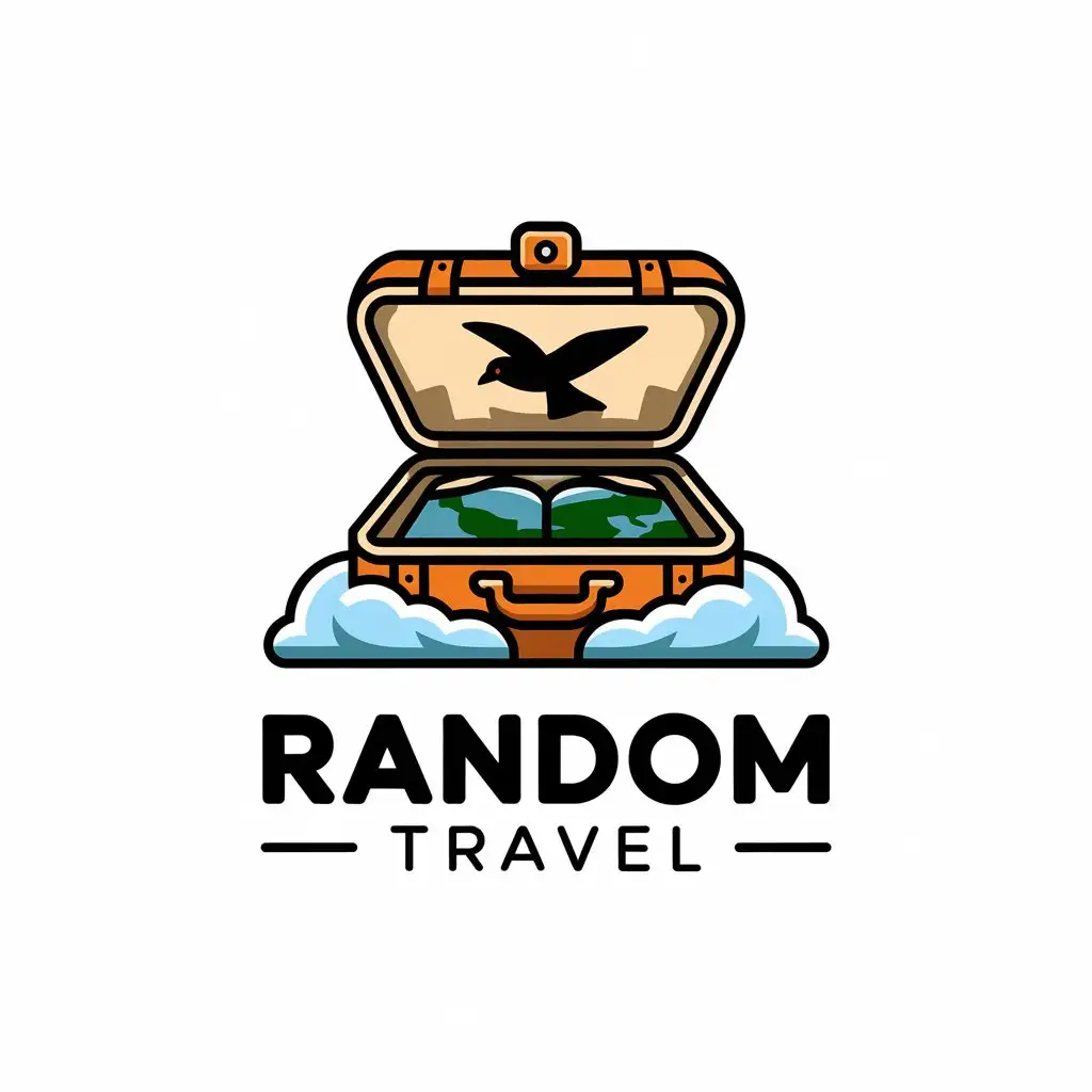 LOGO Design for Random Travel TravelThemed with a Touch of Randomness for the Travel Industry