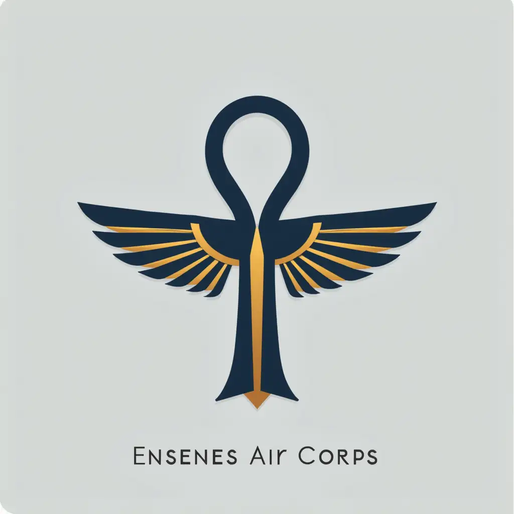 Minimalistic-Logo-Design-for-Essenes-Air-Corps-Combining-Airplane-and-Egyptian-Ankh-Symbol