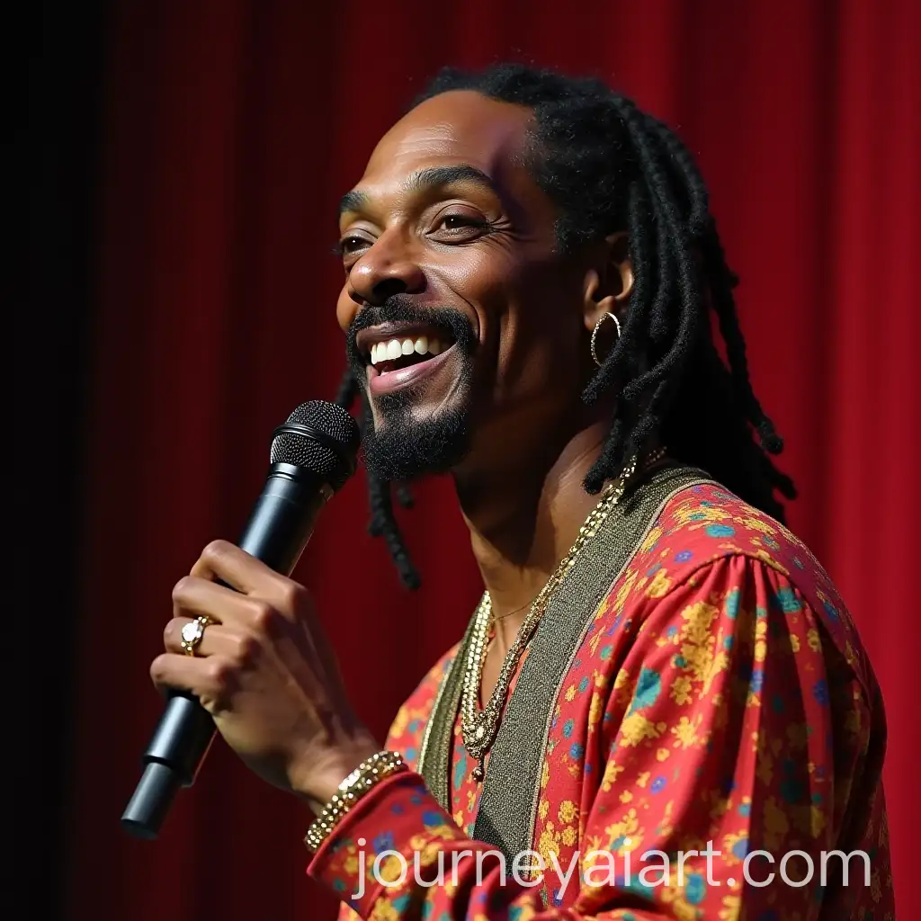 Snoop-Dogg-Singing-Joyfully-with-Bruno-Mars