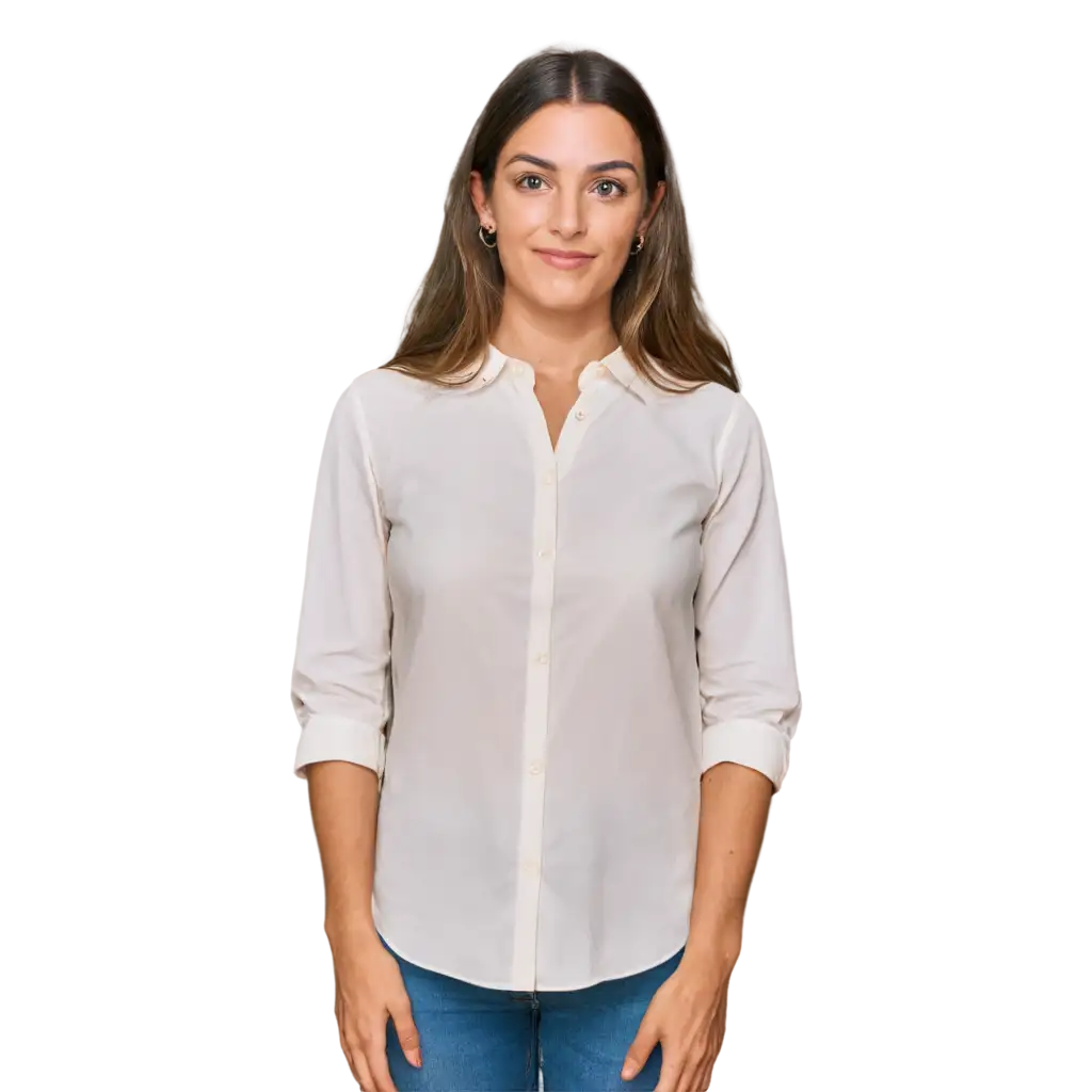 HighQuality-PNG-Image-of-a-40YearOld-American-Woman-in-a-Collared-Shirt