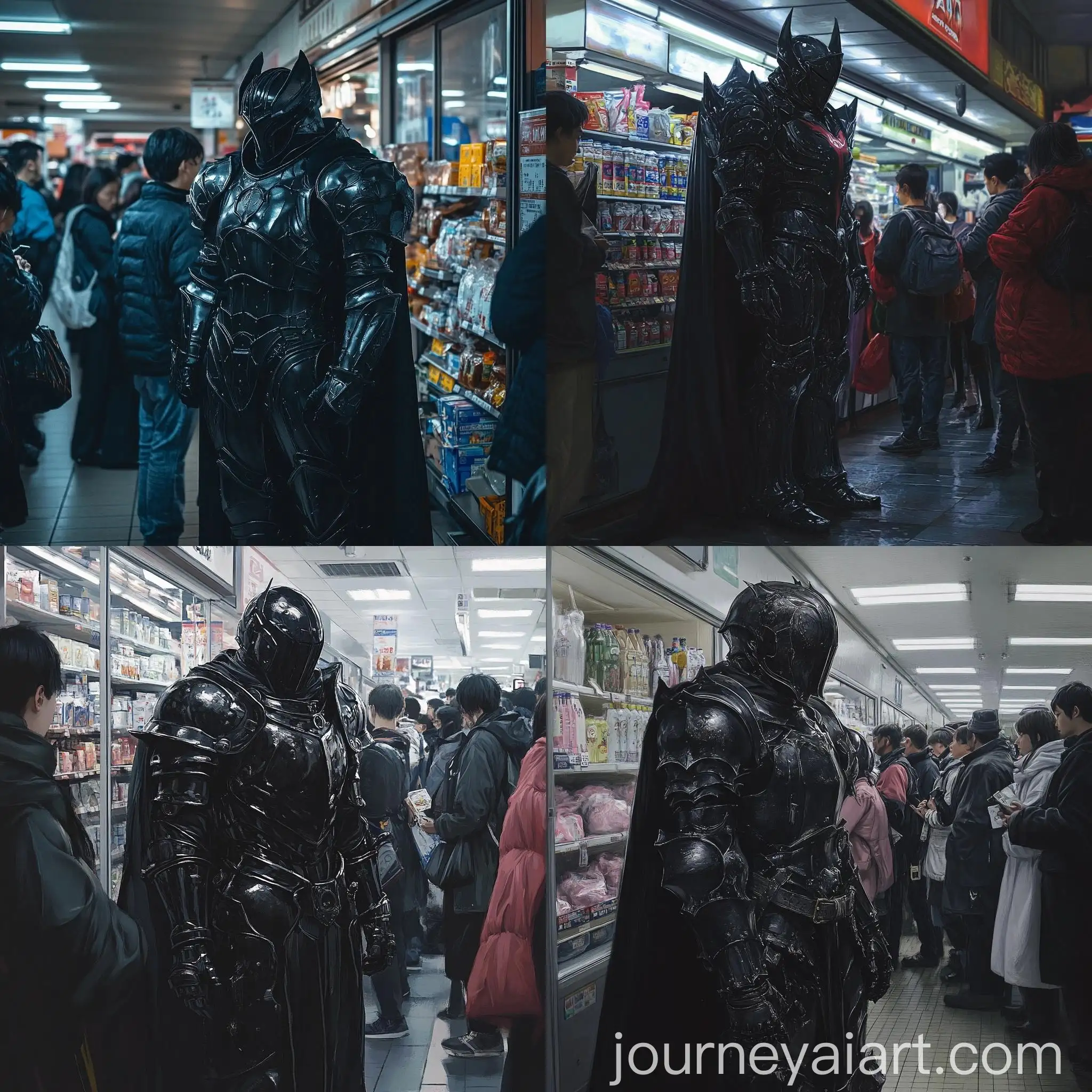 Dark-Fantasy-Black-Knight-in-90s-Anime-Style-Convenience-Store-Scene