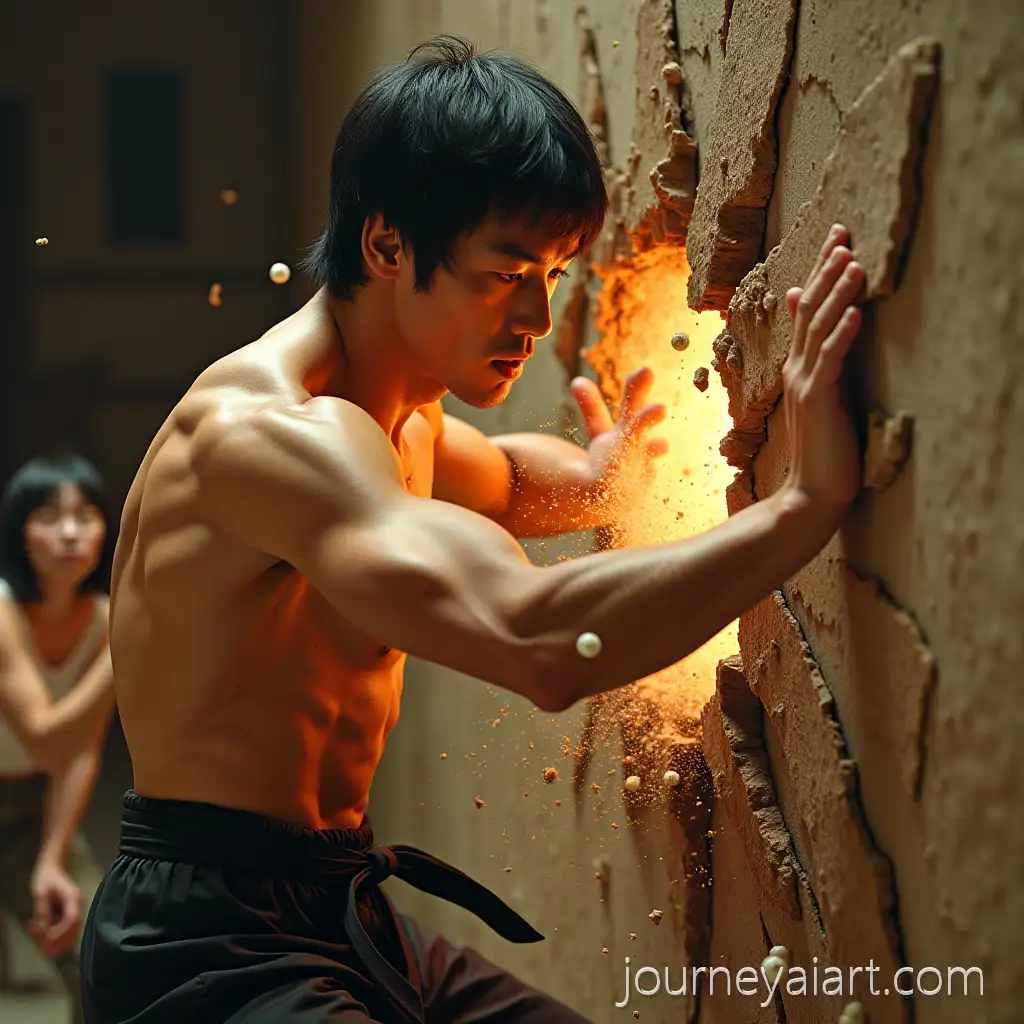 Bruce-Lee-Breaking-Through-a-WallBruce-Lee-punching-wall-in-a-Powerful-Action-Shot