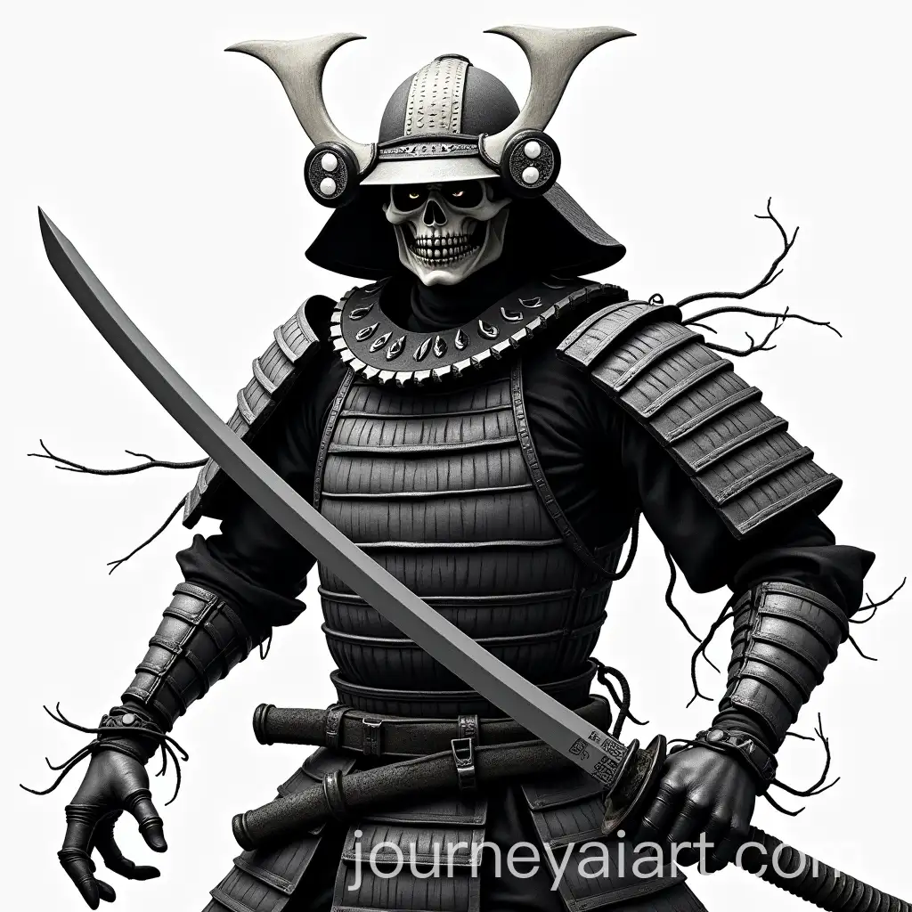 Samurai-Armor-Scarecrow-with-Dual-Katanas