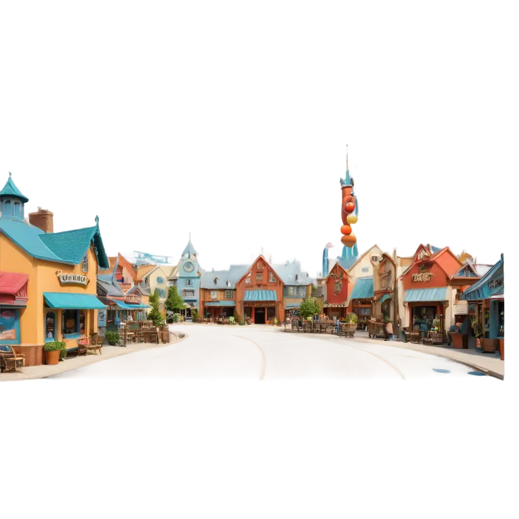 HighQuality-Disney-Pixar-Village-PNG-Image-in-4K-Explore-the-Charm-in-Detail