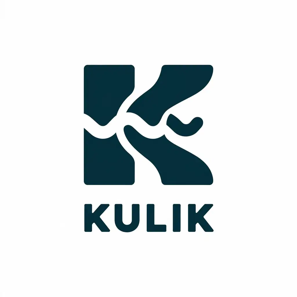 a vector logo design,with the text "Kulik", main symbol:Main symbol of the logo typography surname 'Kulik',Moderate,be used in Others industry,clear background