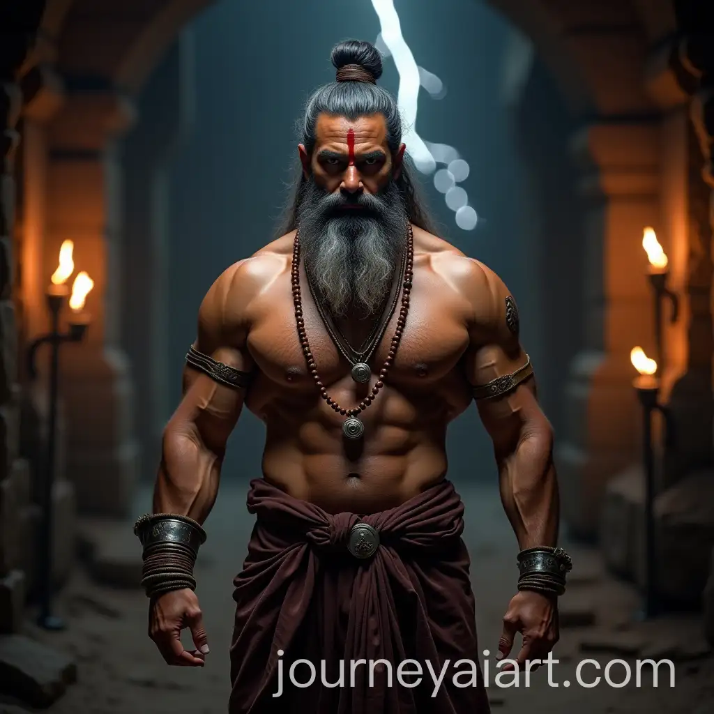 Powerful-Ancient-Indian-Warrior-SageAI-Image-Prompt-Expansion-in-a-Dark-Cave-Temple-with-Divine-Lightning