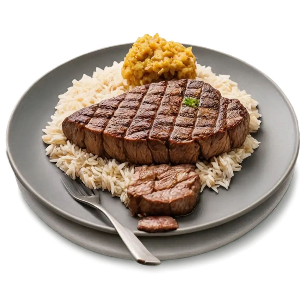 HighQuality-PNG-Image-of-Rice-Beans-and-Steak-Plate-AIGenerated-Artwork