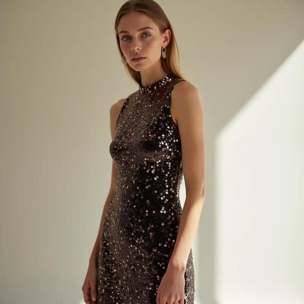 Glamorous-Velvet-Sequin-Cocktail-Dress-for-HighFashion-Editorial