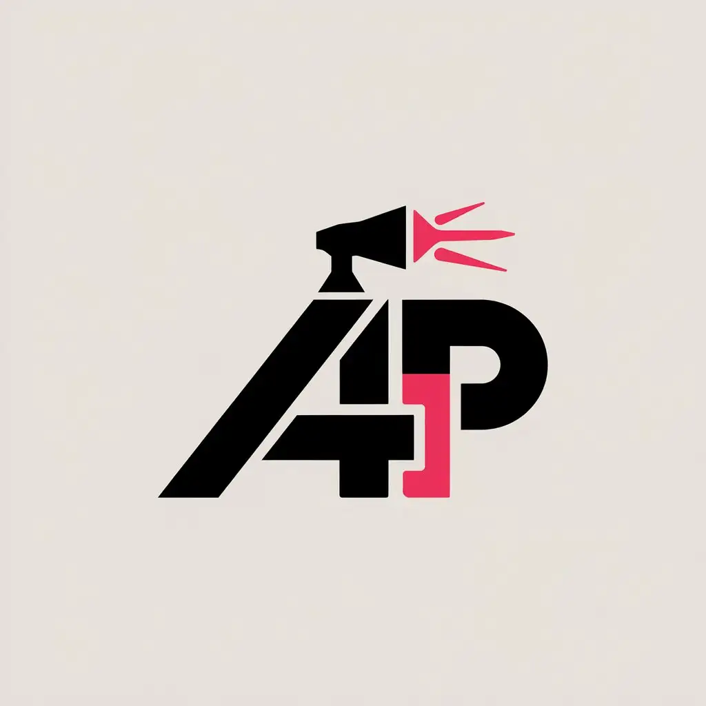 LOGO Design for A4P Vector Design Featuring Spray Gun Symbol for Automotive Industry