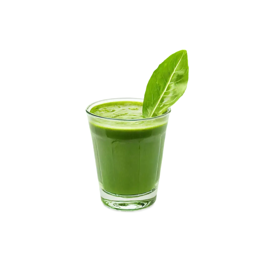 transparent spinach juice glass green